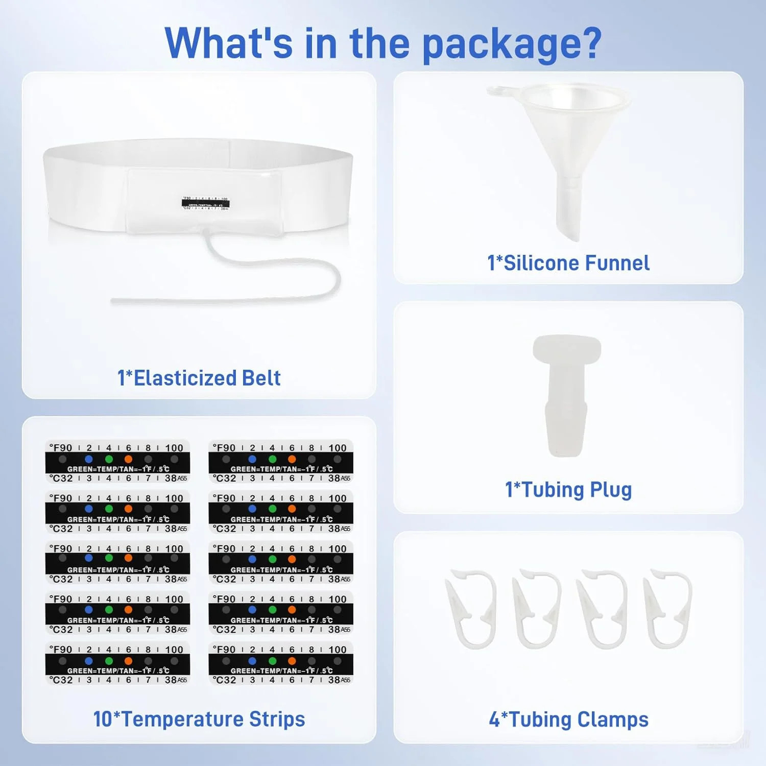 Upgraded Urine Belt with 2-4 oz Concealed Sample Bag, Includes 10 Temperature St