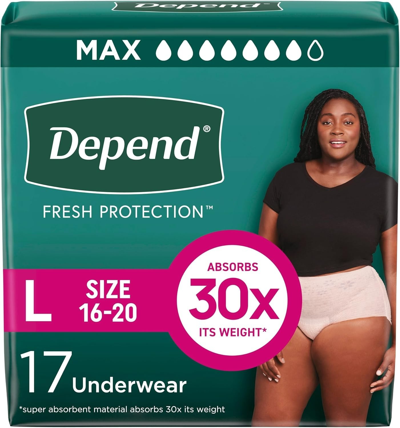 Fresh Protection Adult Diapers, Incontinence & Postpartum Bladder Leak Underw…