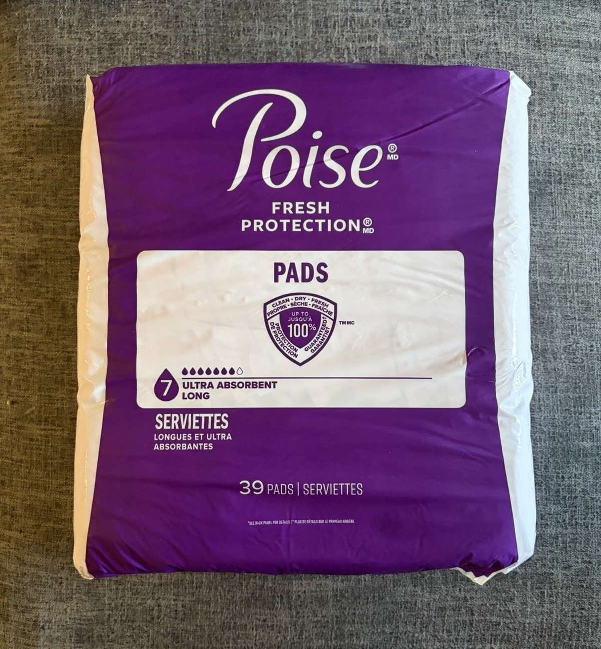 Poise Fresh Protection Incontinence Pads Ultra Absorbent Long Disposable 39