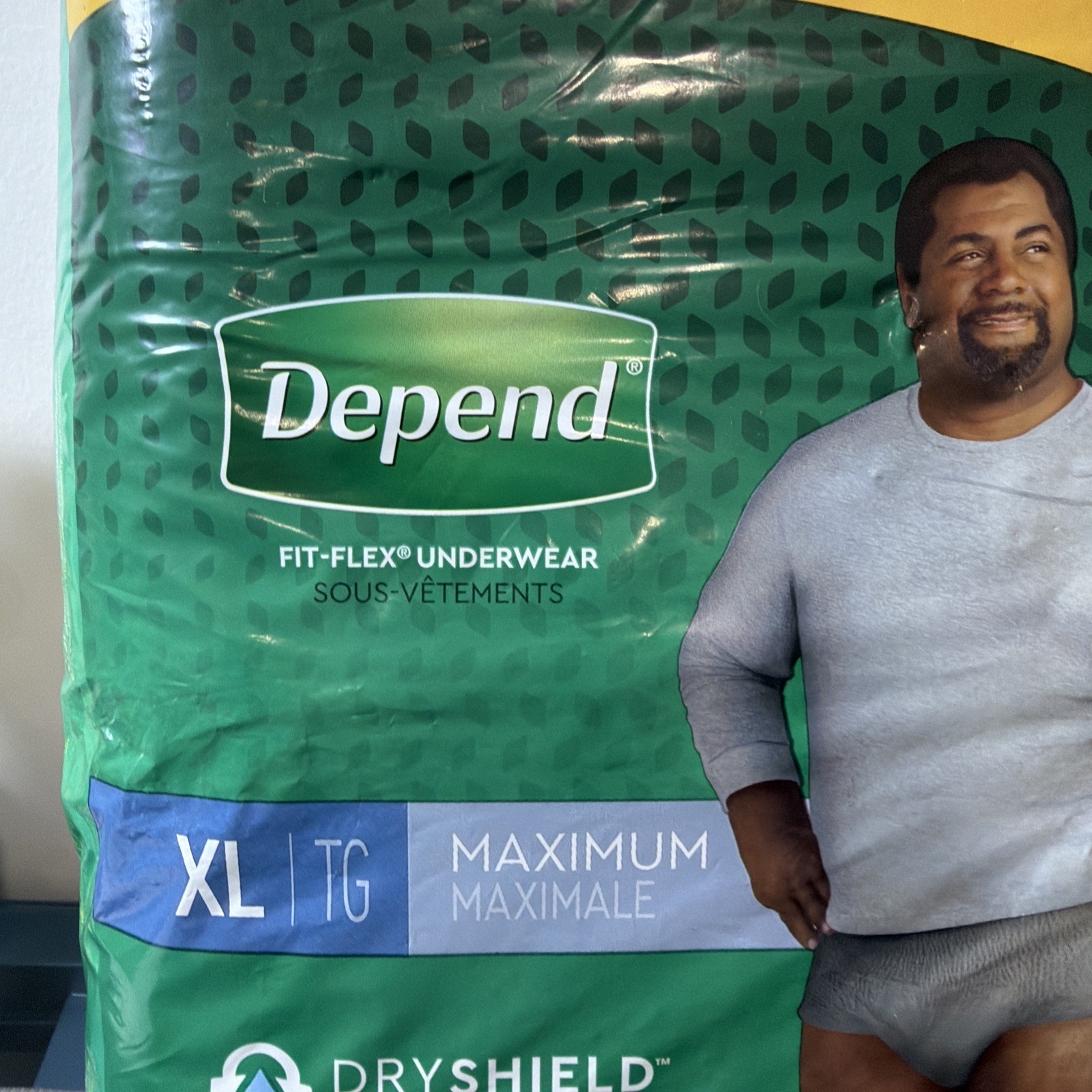 Depend FIT-FLEX Incontinence Underwear for Men Size XL Maximum Grey 26 Count