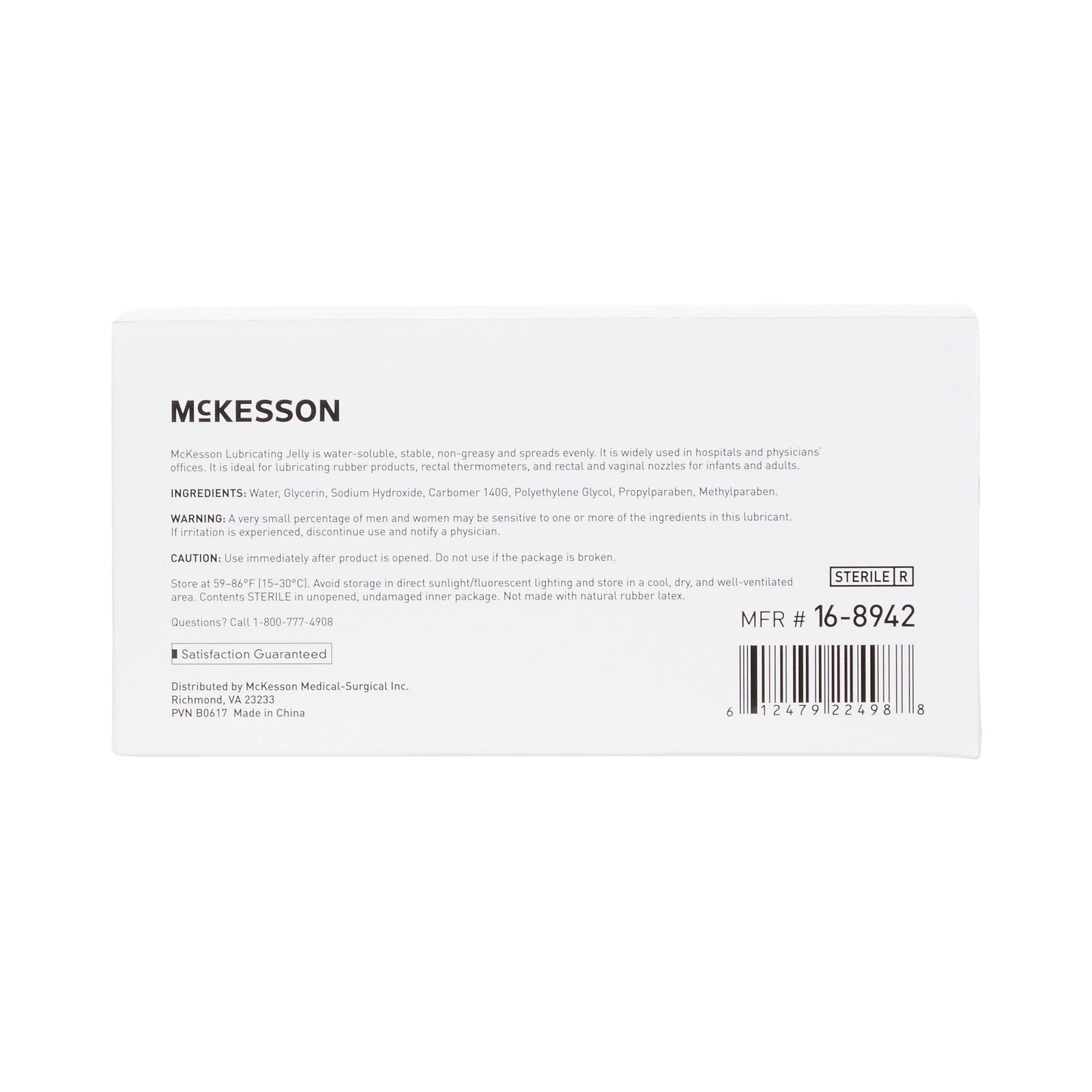 McKesson Lubricating Jelly, 3 Gram Individual Packets