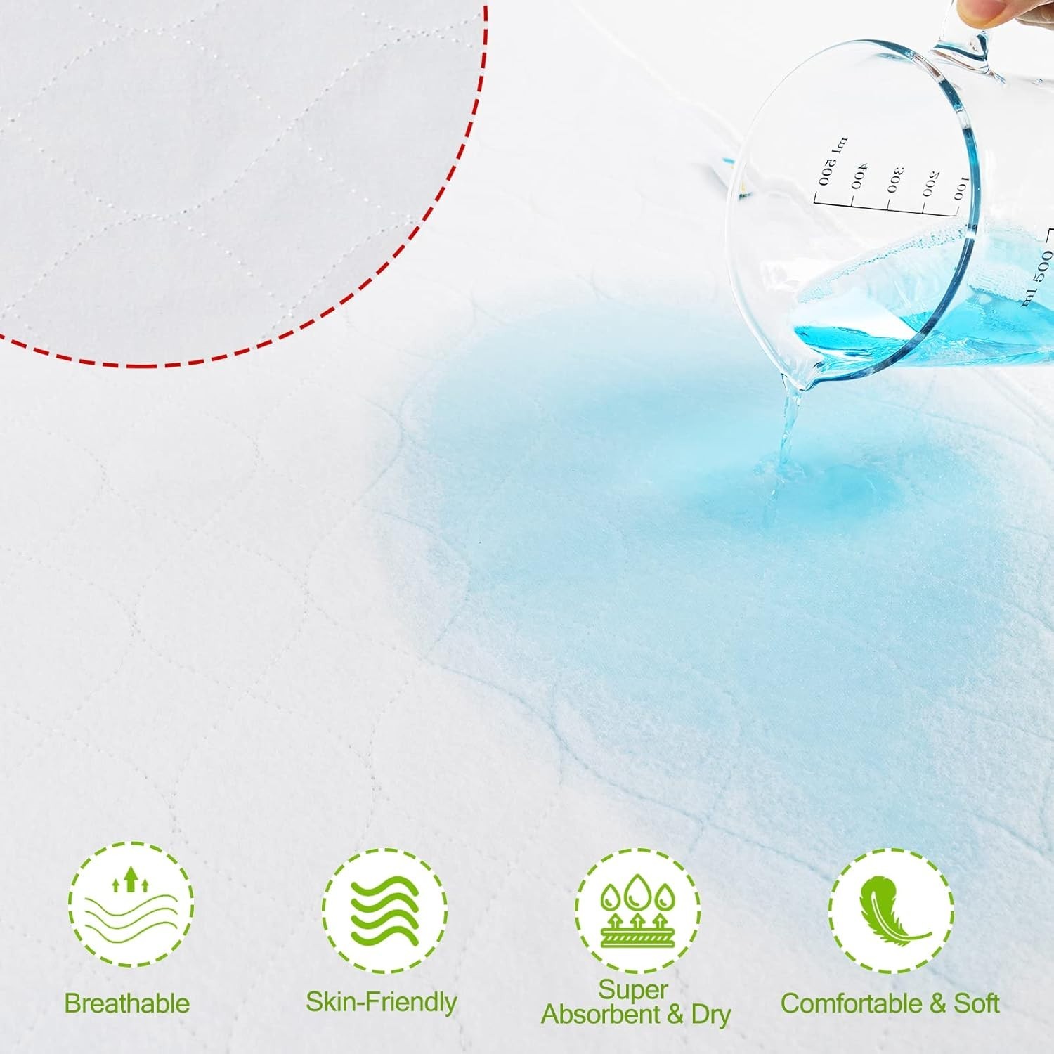 Durable & Waterproof Bed Pads 34″ x 52″ – Excellent Protection for Incontinence