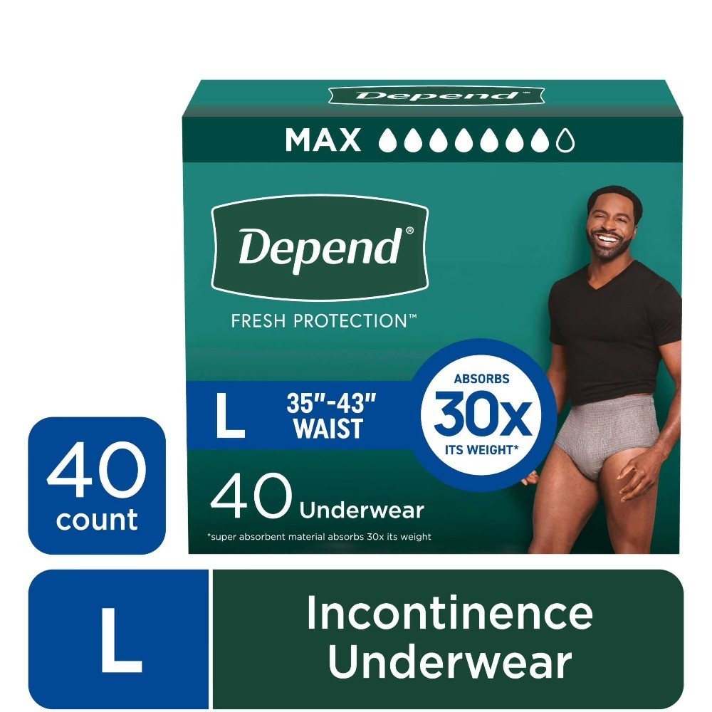Large Size Incontinence Underwear for Men Adult Diapers Maximum Absorption 40