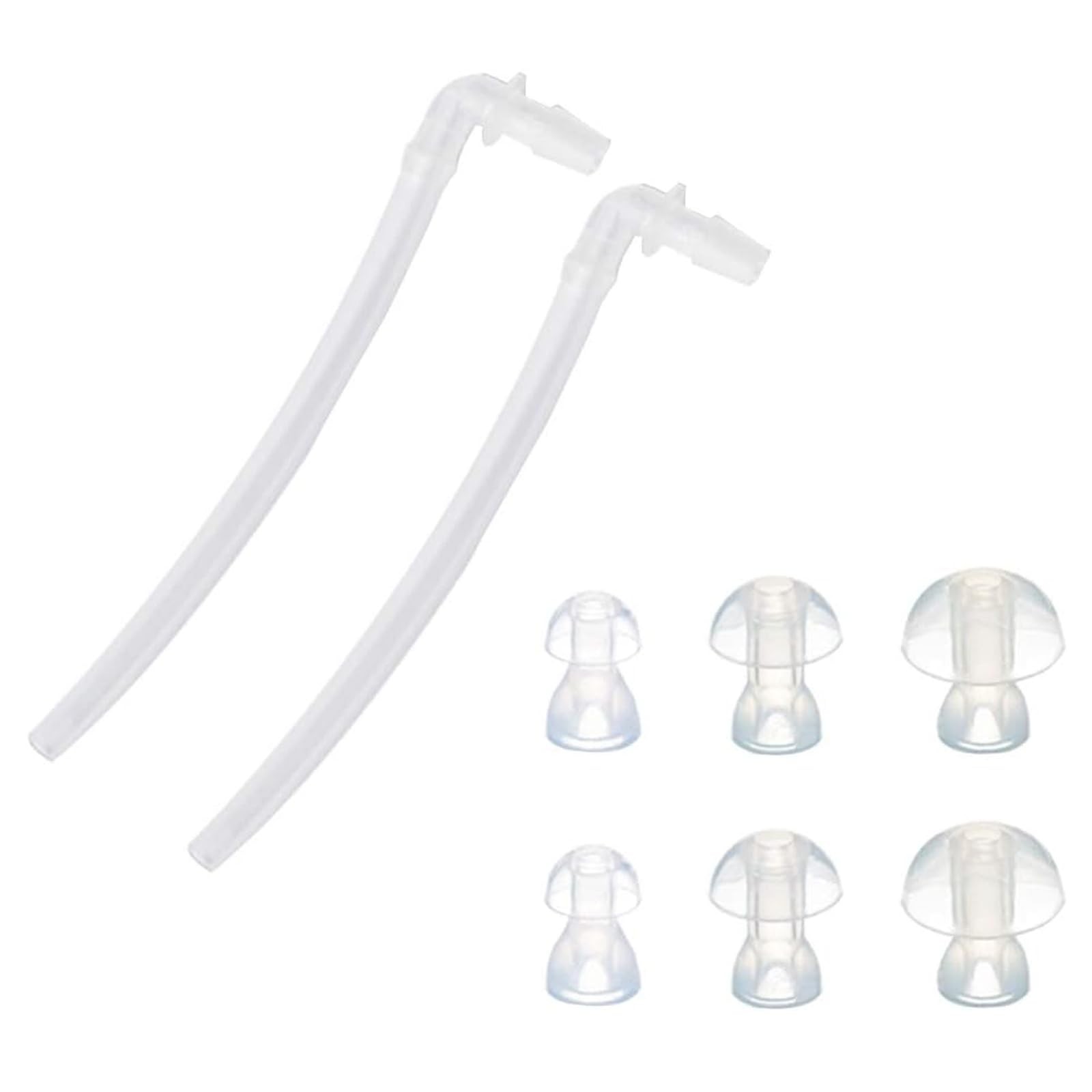 Wodiyobk 2 x Universal Sound Tube + 6 x Ear 1 Count (Pack of 1), Clear
