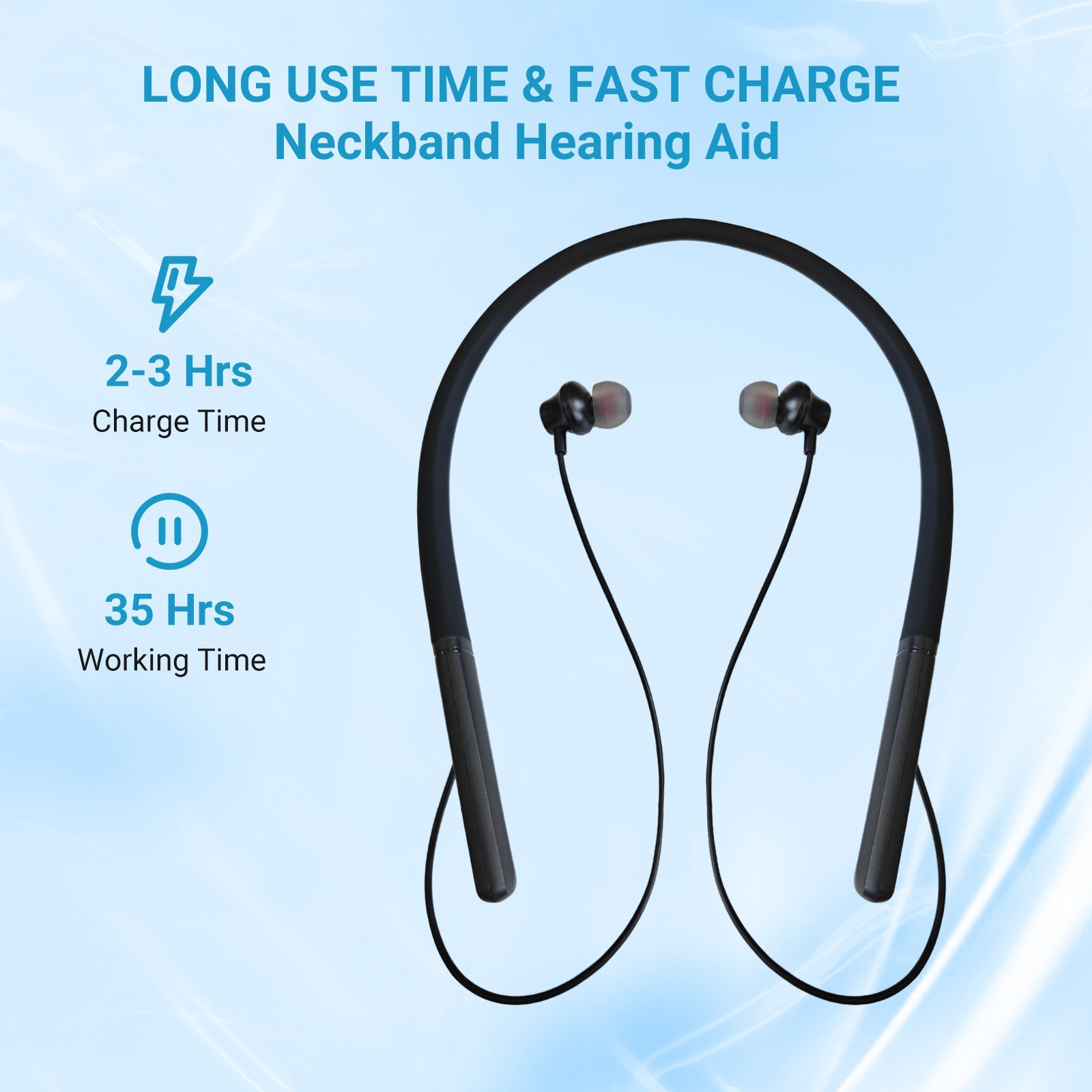 Rechargeable Hearing Aids Neckband Sound Amplifier for Seniors Aids Loss