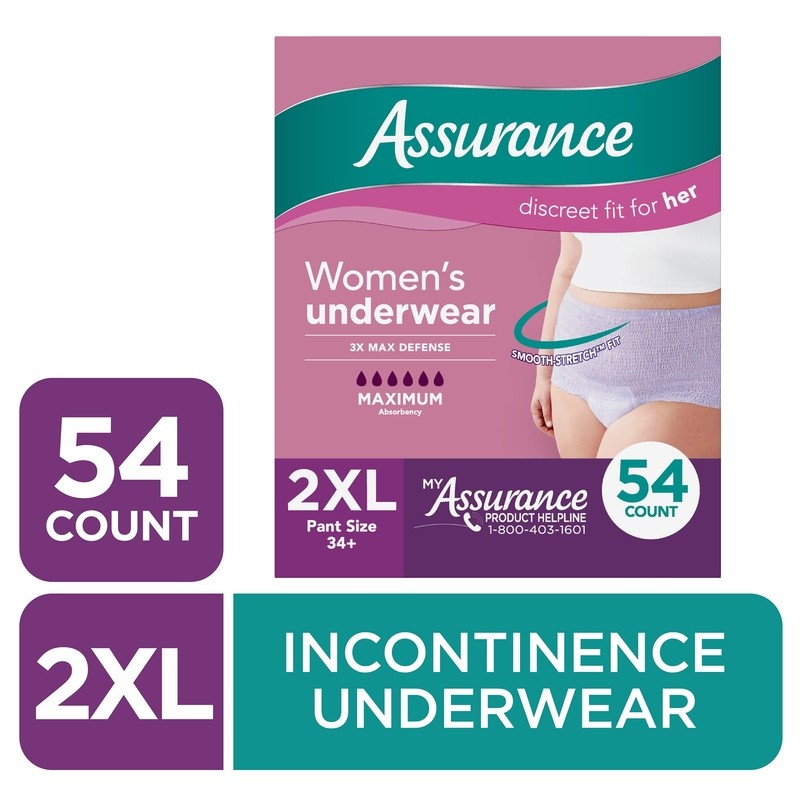 Incontinence Underwear Women Maximum Absorbency Discreet Anti-Odor Soft Fabric