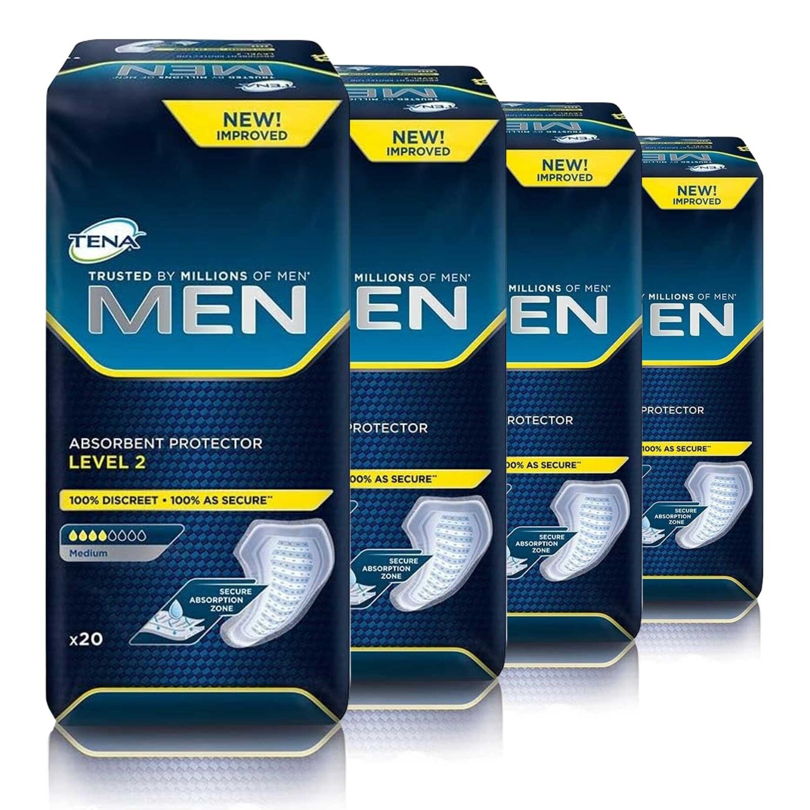 Tena Men Level 2 20 Count Incontinence Protector 1 Pack (1×20)