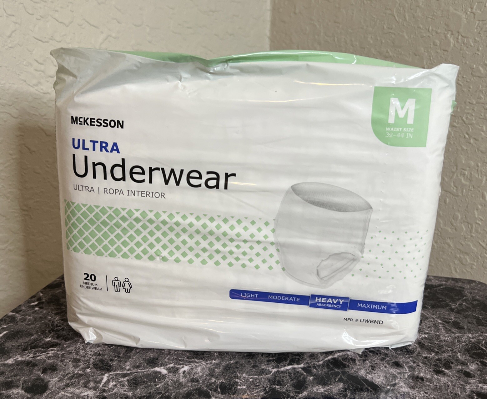 McKesson Adult Disposable Pull On Up Underwear Diapers M Heavy Absorbency 20 Ct