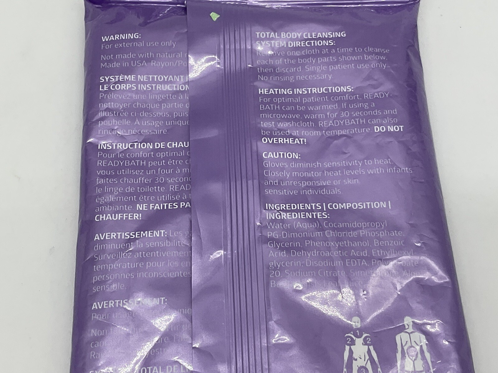 Medline Ready Bath Bathing Cloth 3 packs Of 5