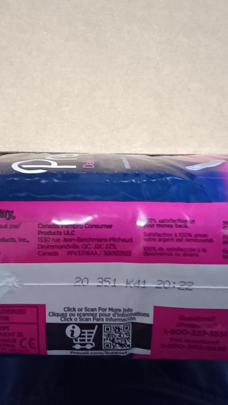 Prevail Daily Incontinence Pads Long Moderate Absorbency 16 Ct 348 ml