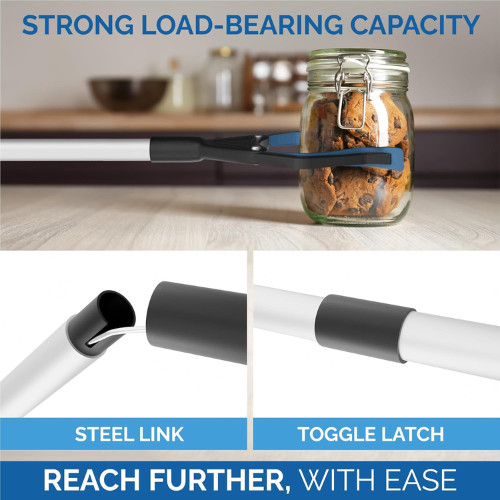 Grabber Reacher Tool Wide Jaw Foldable Steel Cable Magnetic Pickup Tool