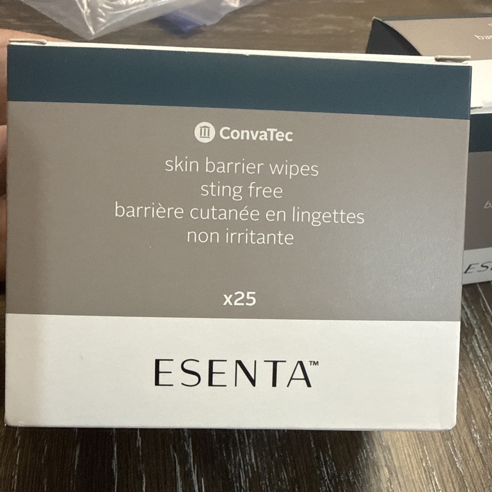 2 BOXES ConvaTec 423392 ESENTA Skin Barrier Wipes Sting Free 3BX/25EA 2028/2029