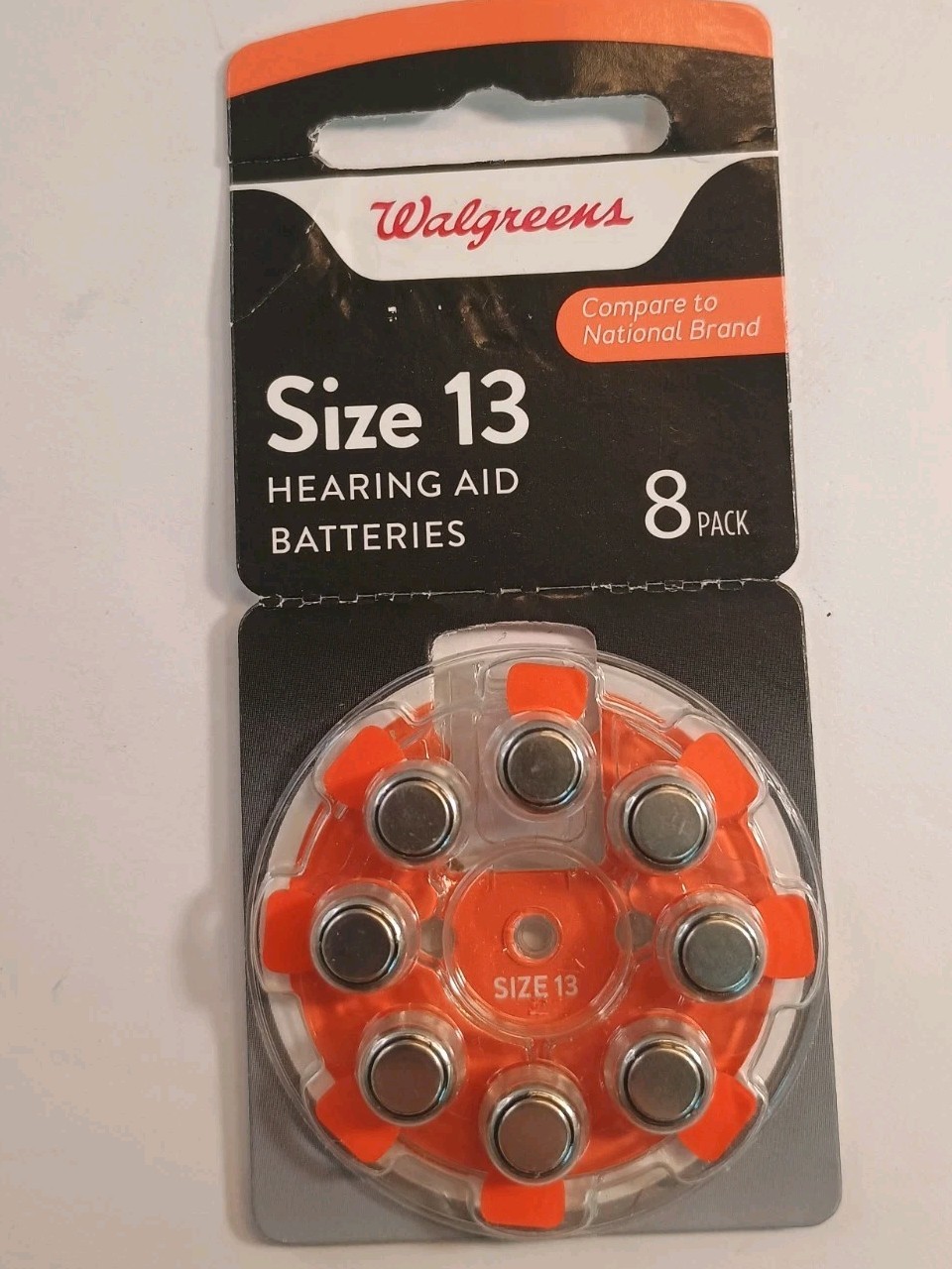 8 Walgreens Hearing Aid Batteries Size 13 Exp 5/2027