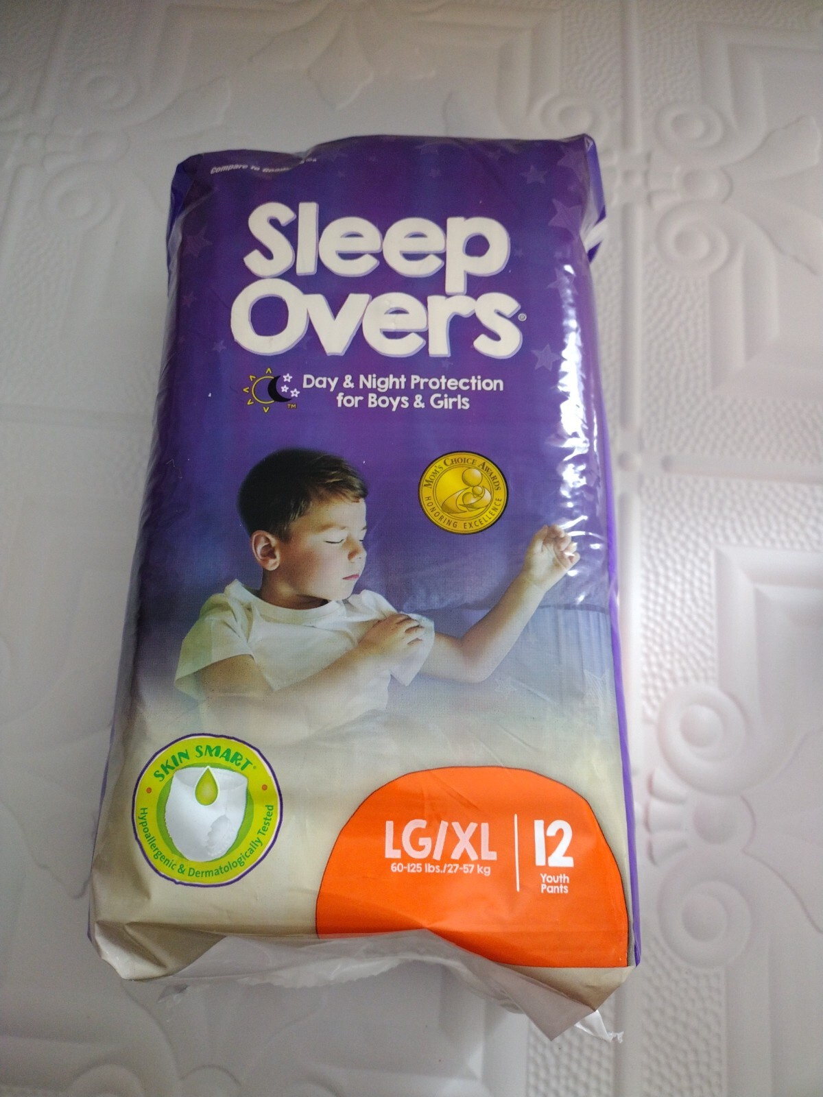 1 Pack of 12 Sleep Overs Good Night Pull Up/Underwear Large/X Large 60-125 Lbs