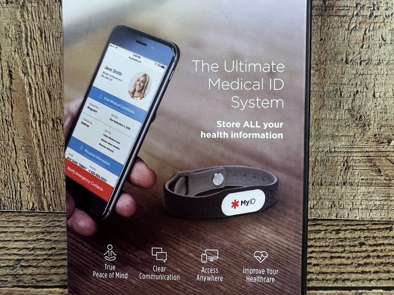 Hive Medical ID Bracelet, One Size Fits All, Adjustable Center Piece New Sealed