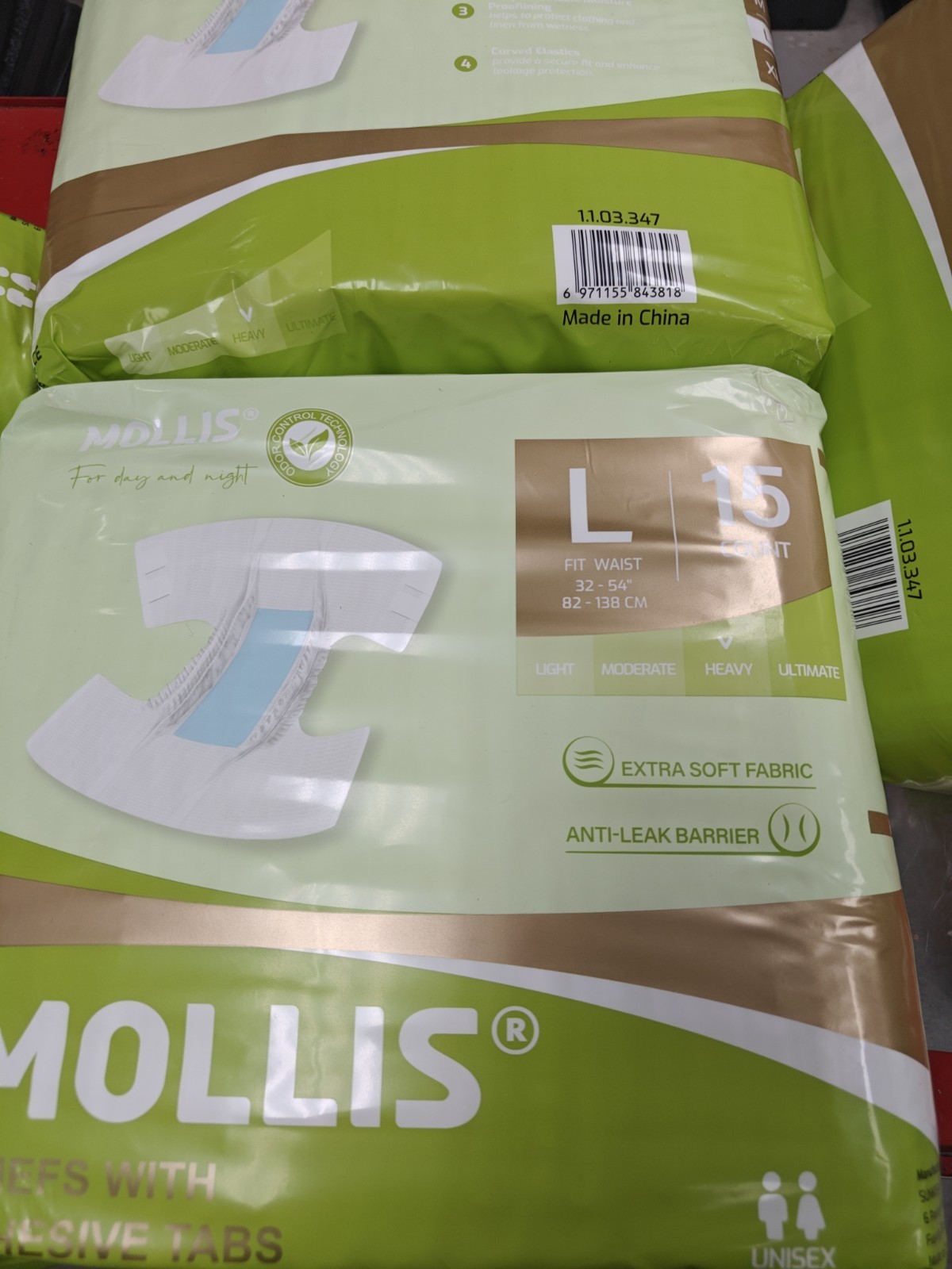 Adult Diapers for Women & Men Unisex Disposable Incontinence Briefs 60Pcs Size L