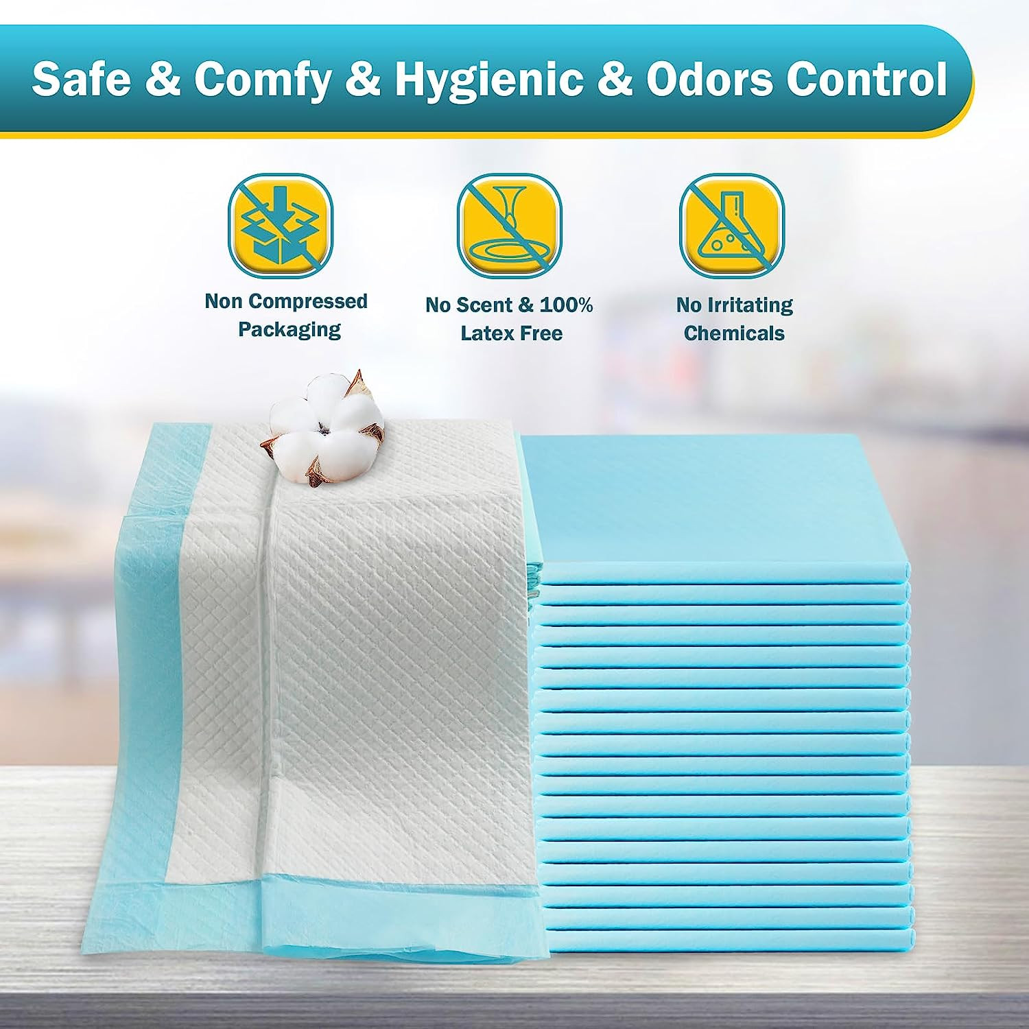100 Count Heavy Duty Disposable Bed Pads 30″x36″ – Waterproof Incontinence Chuck
