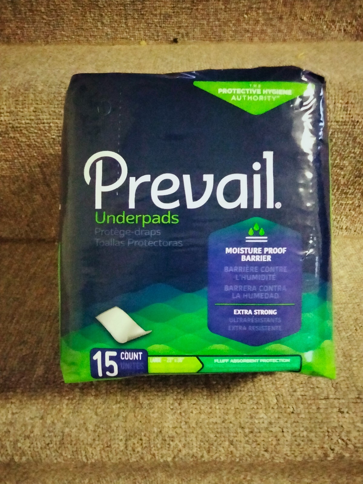 35 packs Prevail Underpads 15 ct/per pack  23″ x 36″ 