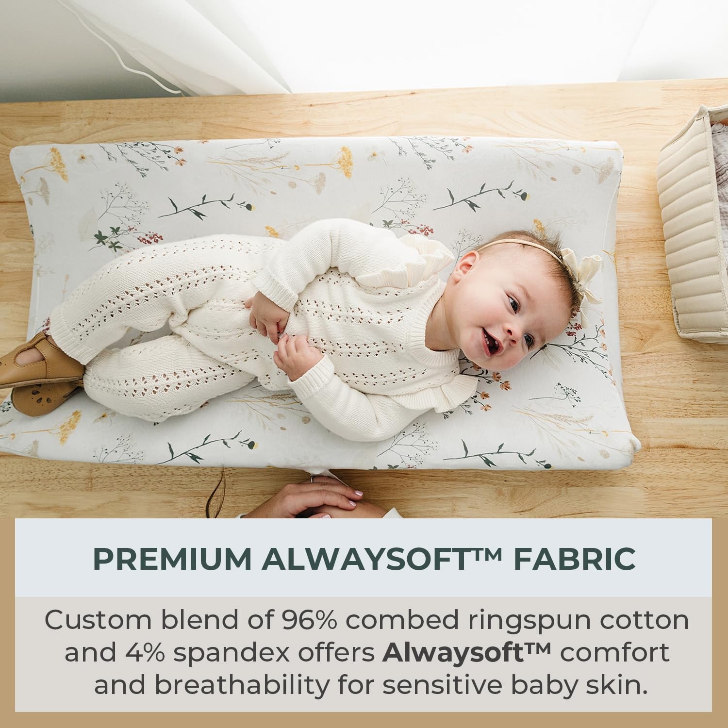 – 2 Pack Premium Changing Pad Cover – Ultra-Soft Jersey Knit, Stylish Floral …