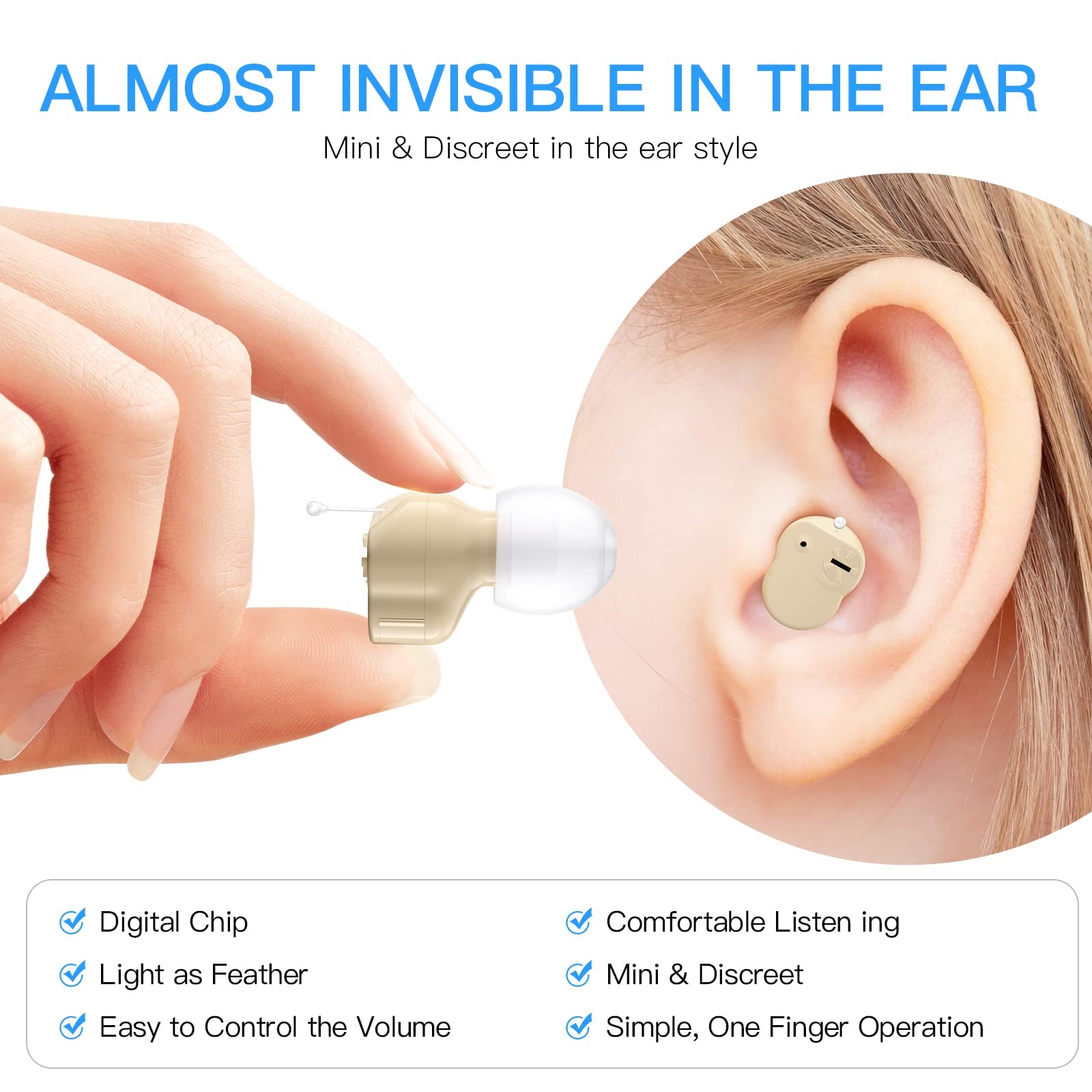 Mini Sound Amplifier, Ear Sound Enhancer, Noise Reduction, Enhanced Speech, F…