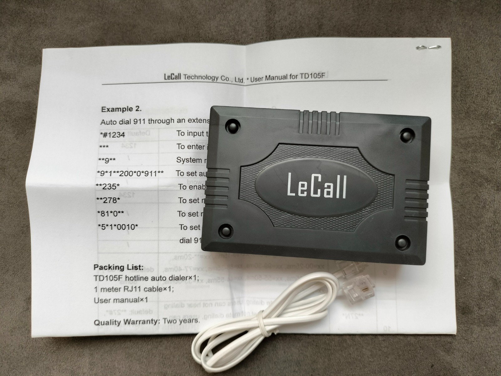 LeCall 911 Auto Dialer Emergency Phone Dialer Hotline , auto dial 911 TD105F