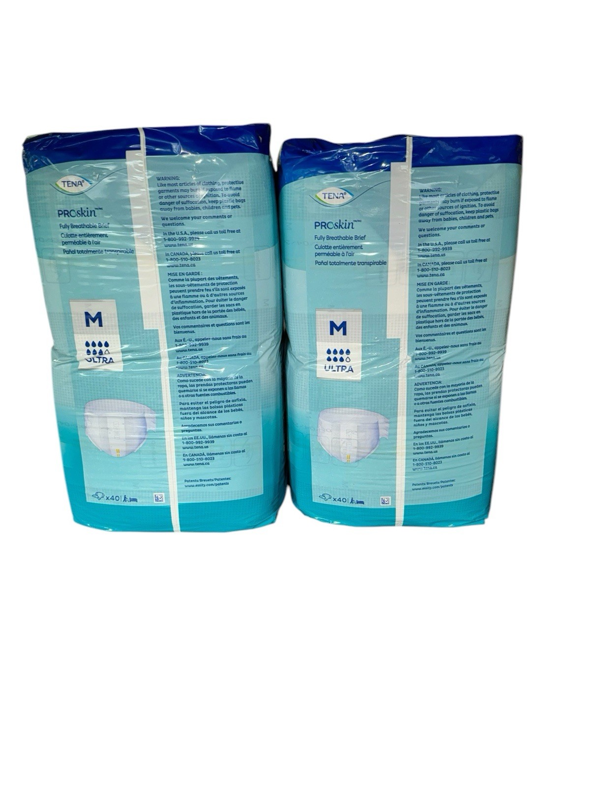 Lot Of 2-TENA Ultra Adult Incontinence Brief Diapers M 67200 40 Ct (80 Total)