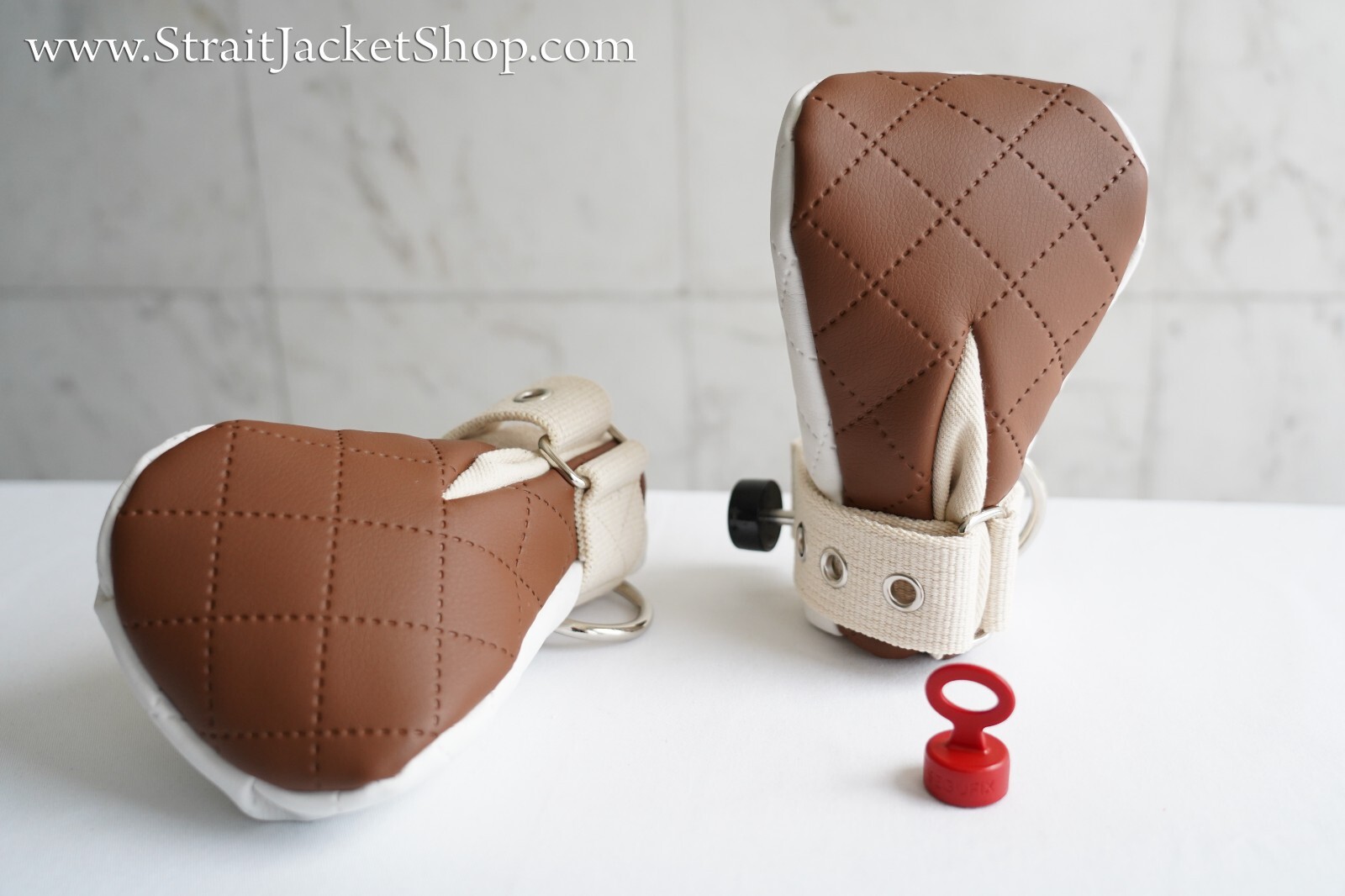 Medical Safety Mittens – Restraining Faux Leather Mittens with Segufix Locks