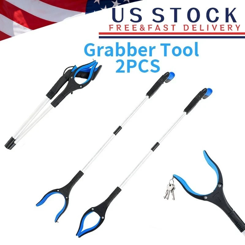 VortecSys 2PCS Heavy Grabber Tool Pick Up Stick Hand Grip Reach Trash Reacher