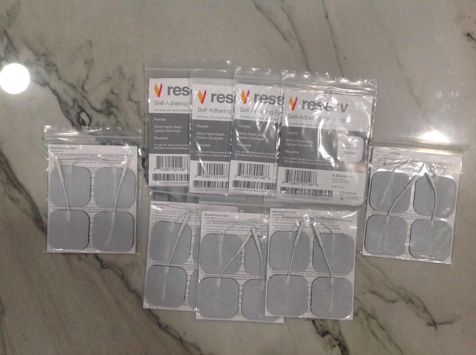 SELF ADHERING ELETRODES FOR TENS UNIT  2 x 2″ SQUARE