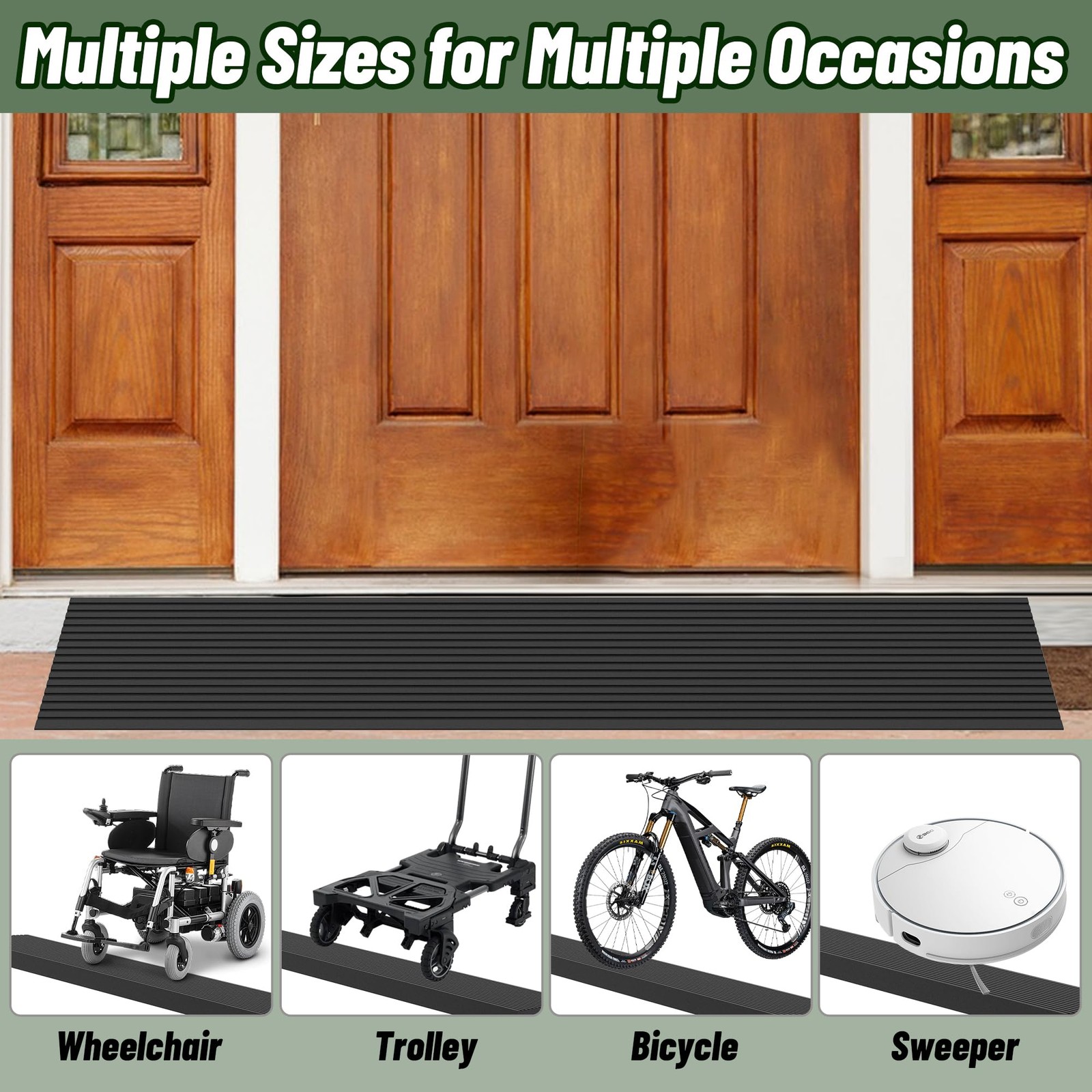 Nuvium 1 Rise Threshold Ramps For Doorways 2000 Lbs Load Capacity 35.5 Wide