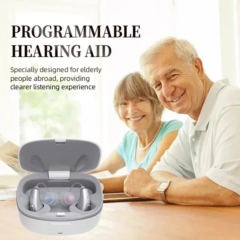 MD Hearing BTE Rechargeable Hearing Device RIC 4 Programs High Definition Sound