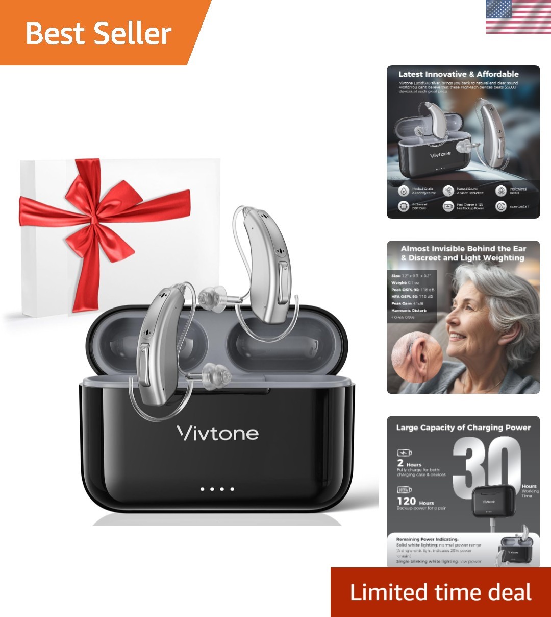 High-Performance Multi-Channel Hearing Aids with Tinnitus Relief & Comfort Fit