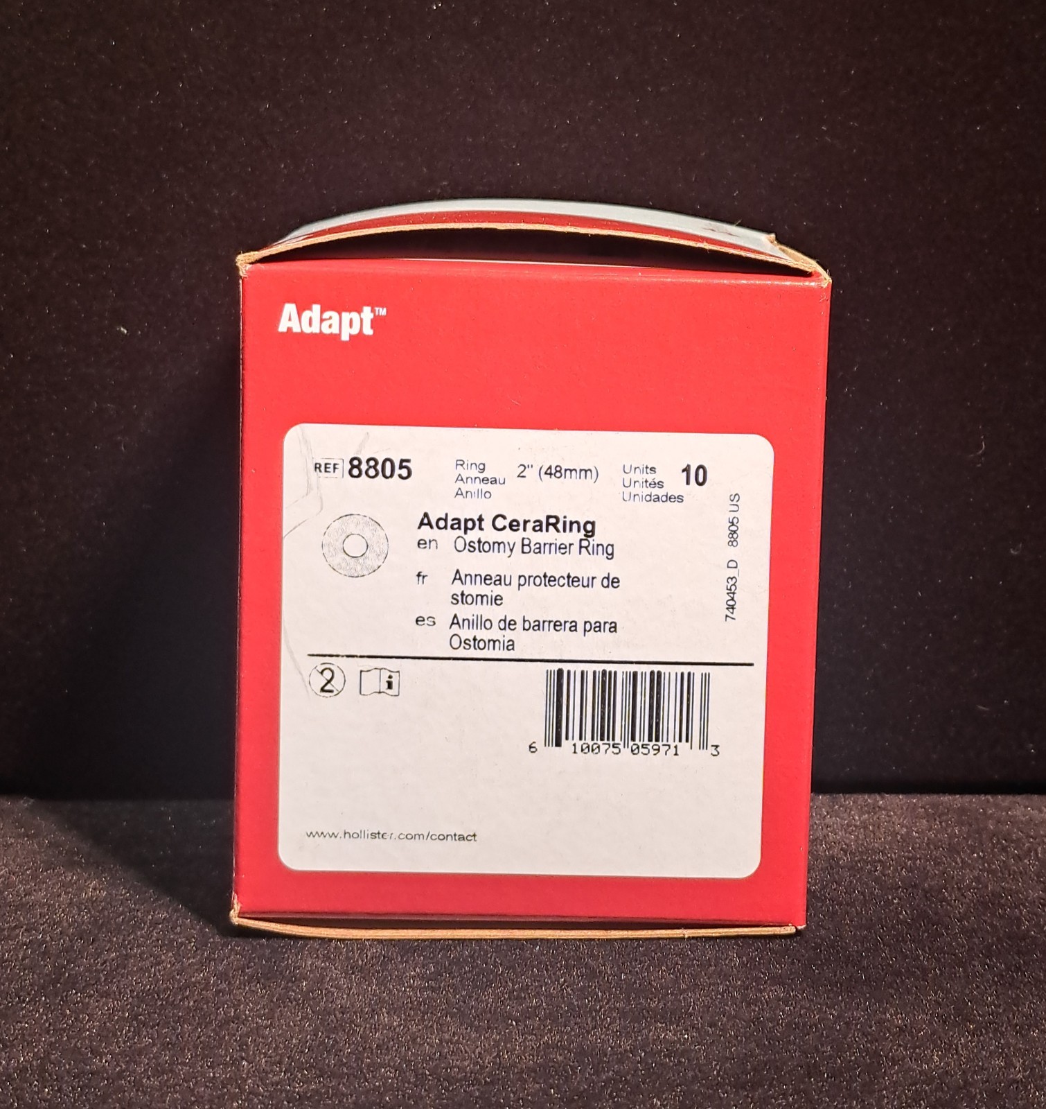 Hollister 8805 Adapt CeraRing 2″ Ostomy Barrier Rings Box of 10 Exp. 2030