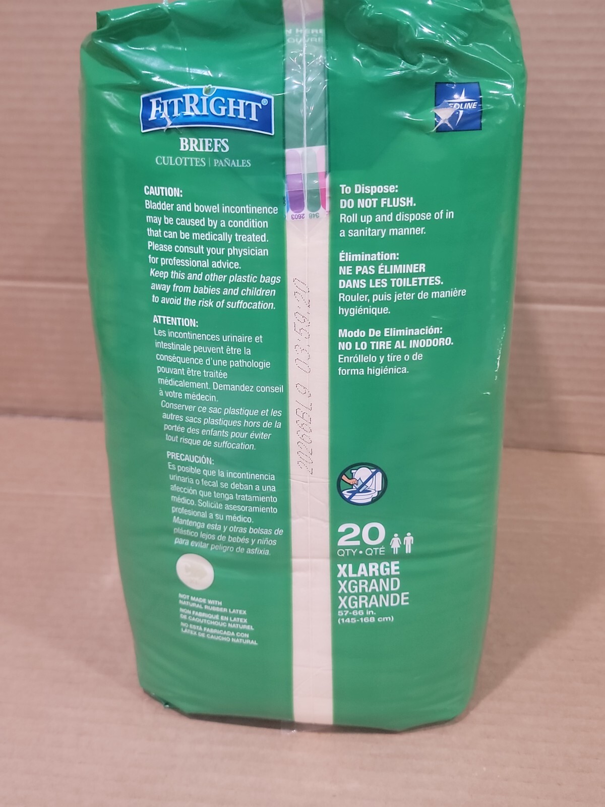 FitRight Ultra Briefs XL 57-66″ 20 Count