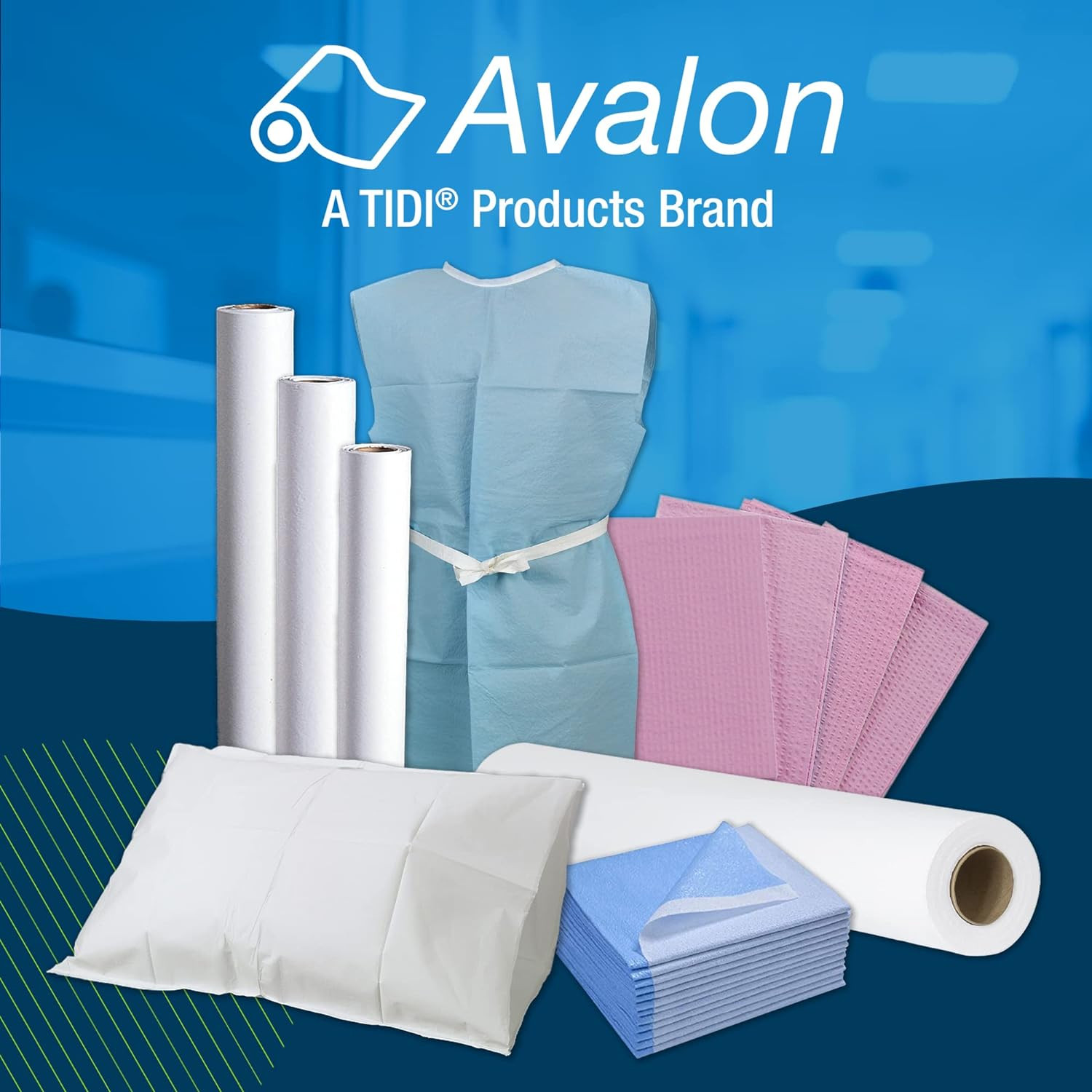 518 Avalon Papers Chiro Headrest Roll, Standard Smooth, Chiropractic Face Pap…
