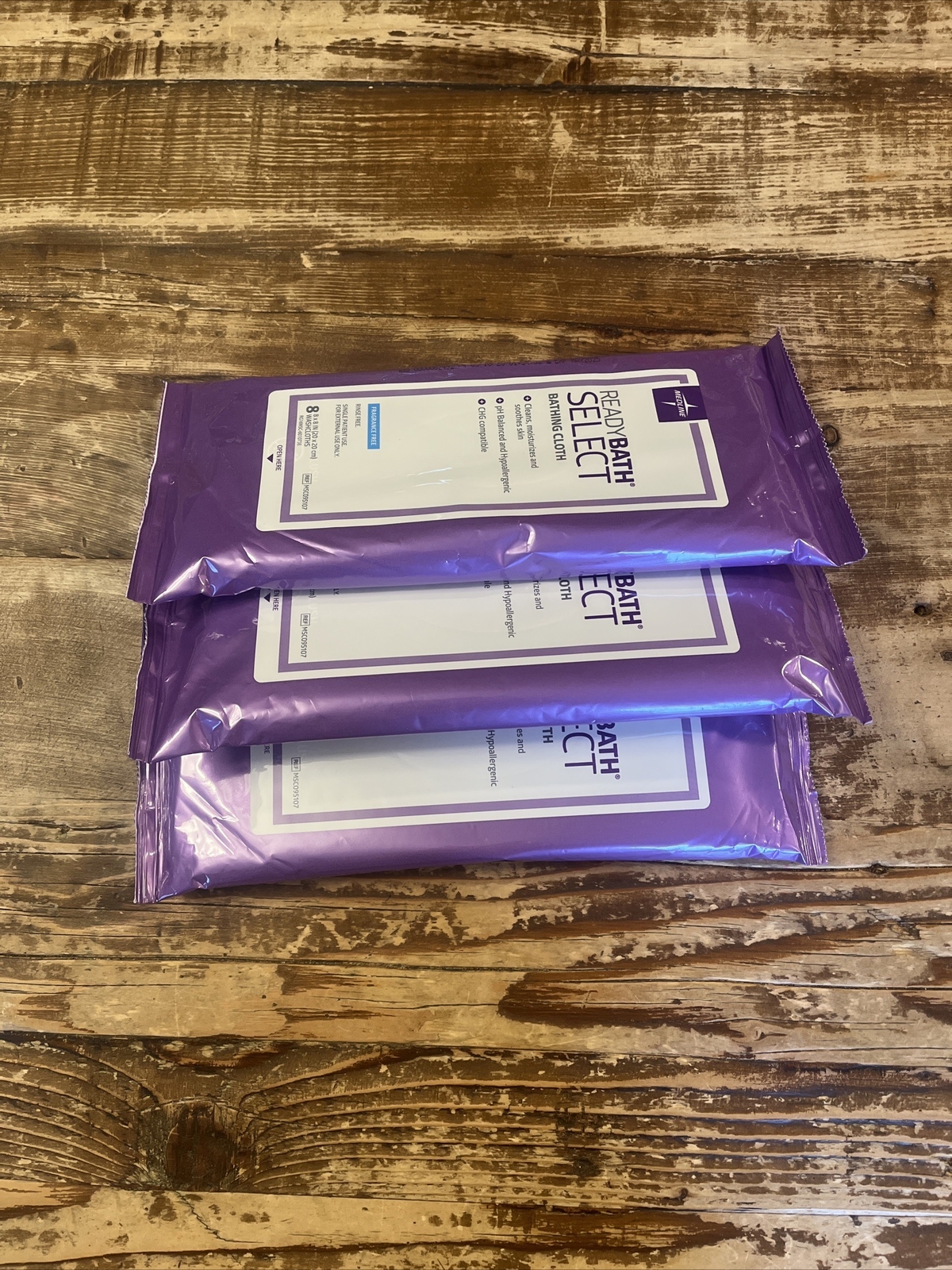 Bathing Cloth ByMedline ReadyBath Select 3 Packs Fragrance Free 8 ea Pk Exp 2025