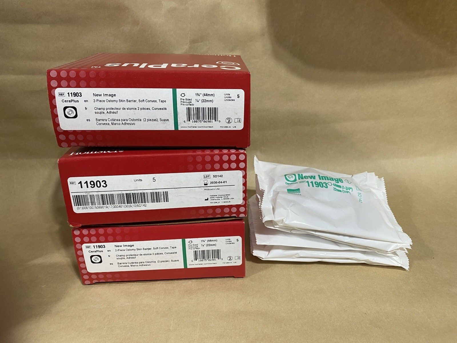 Lot 21 Units Hollister 11903 Image Skin Barrier Floating Exp 2029 6 Loose 3 Box