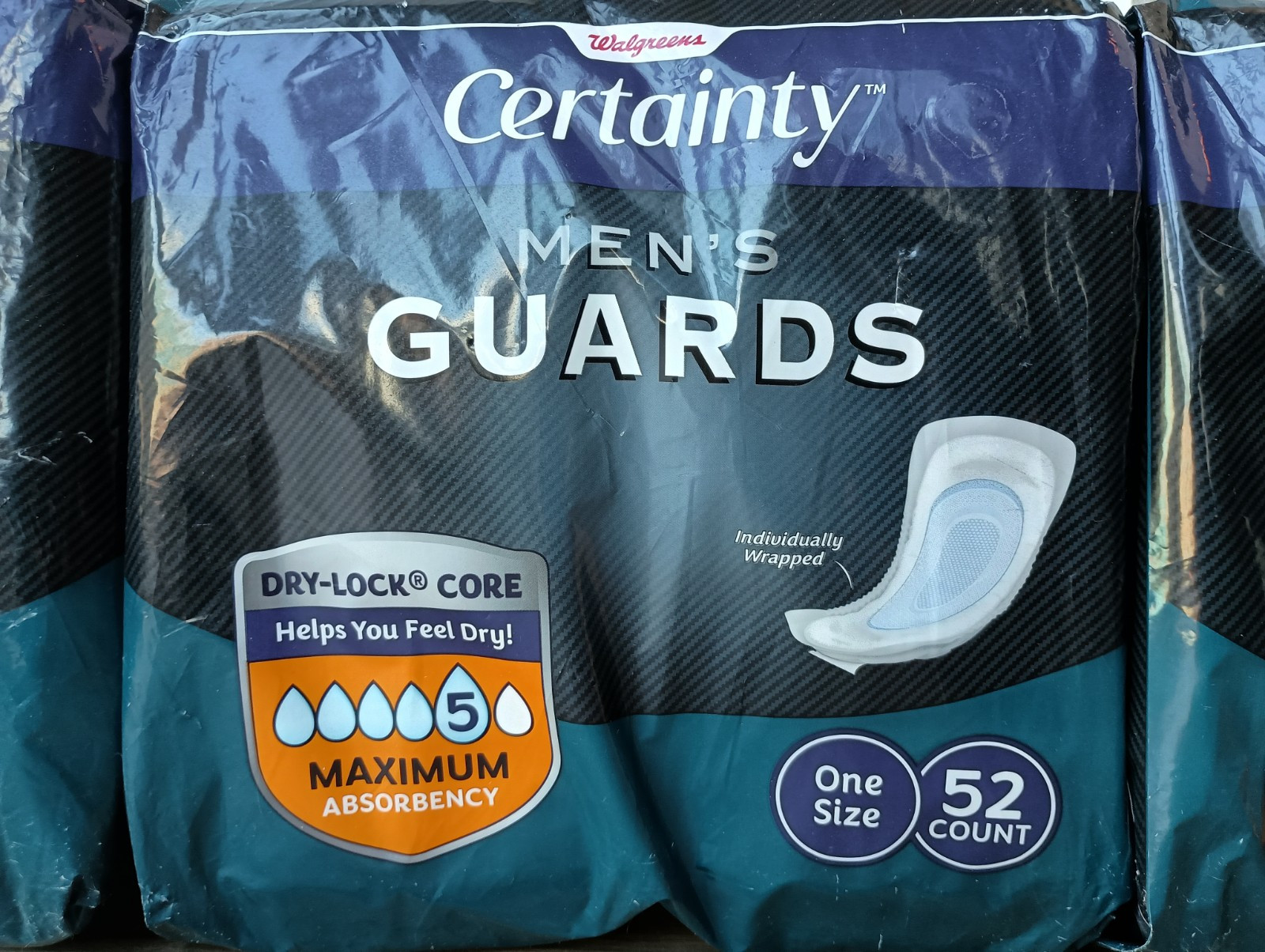 52 COUNT Walgreens Certainty MEN’S GUARDS – Maximum Absorbancy – FACTORY SEALED