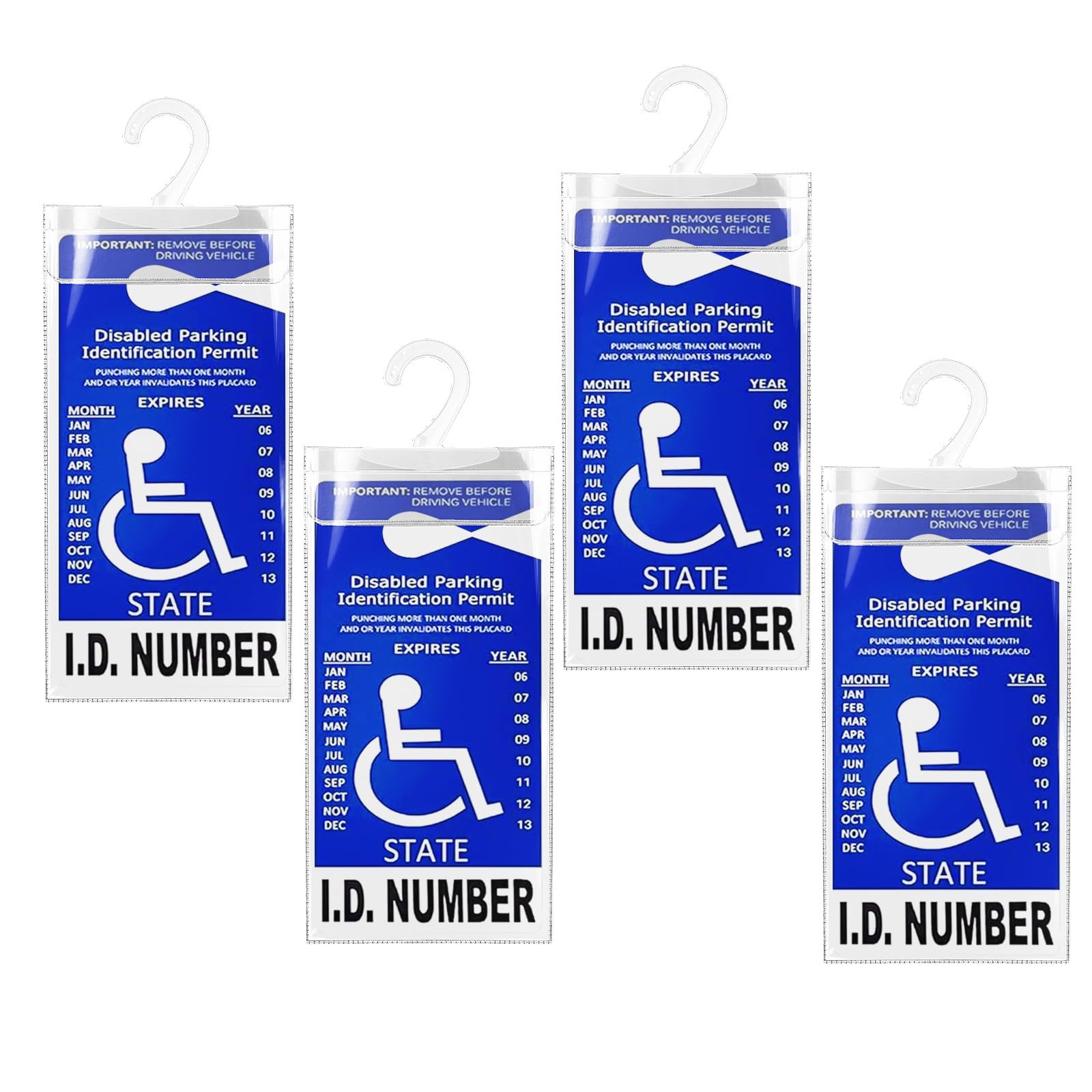 Handicap Placard Holder for Auto, Ultra Transparent Handicapped Placard Holde…