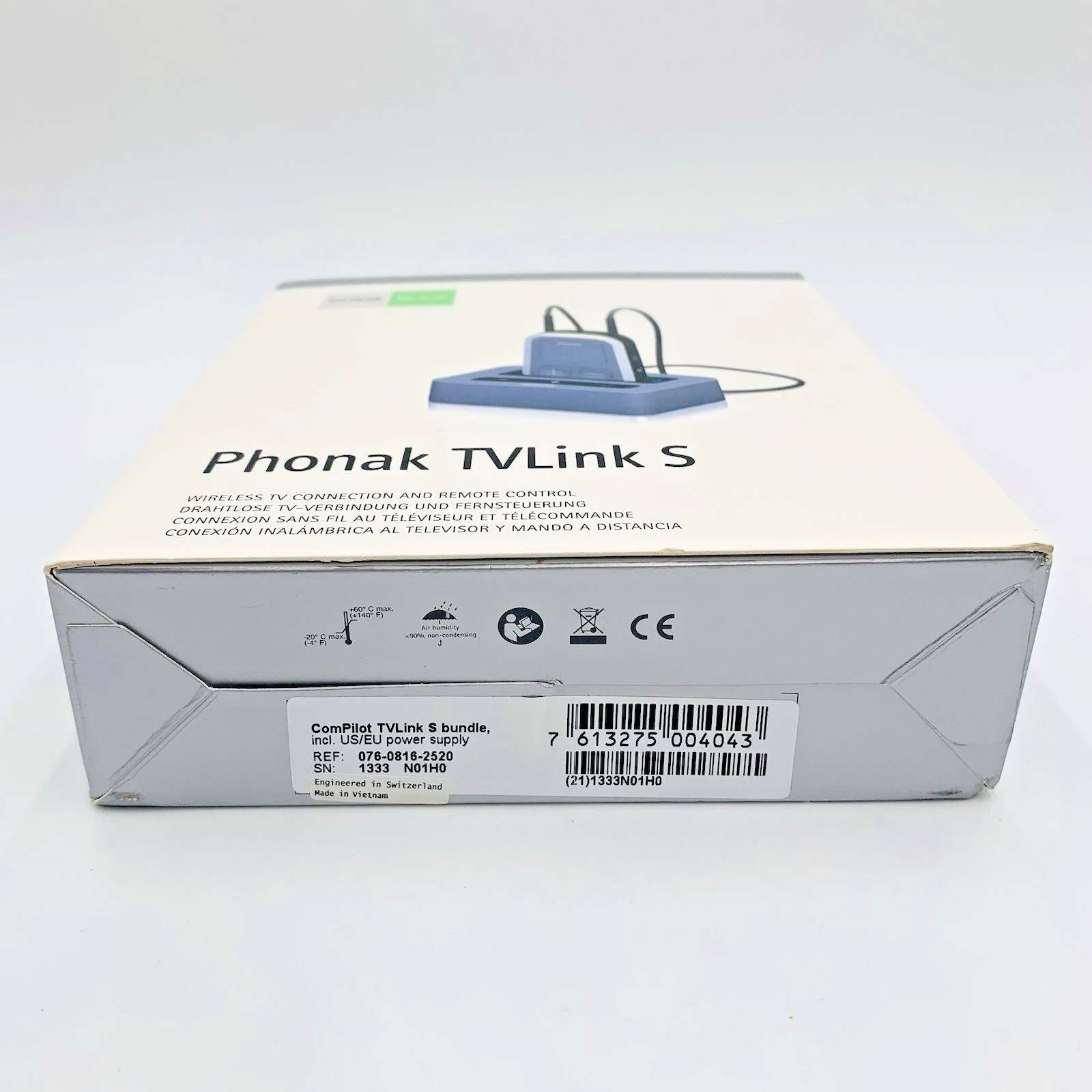 Phonak TVLink S ComPilot Wireless TV Streamer Hearing Aid Accessory NEW