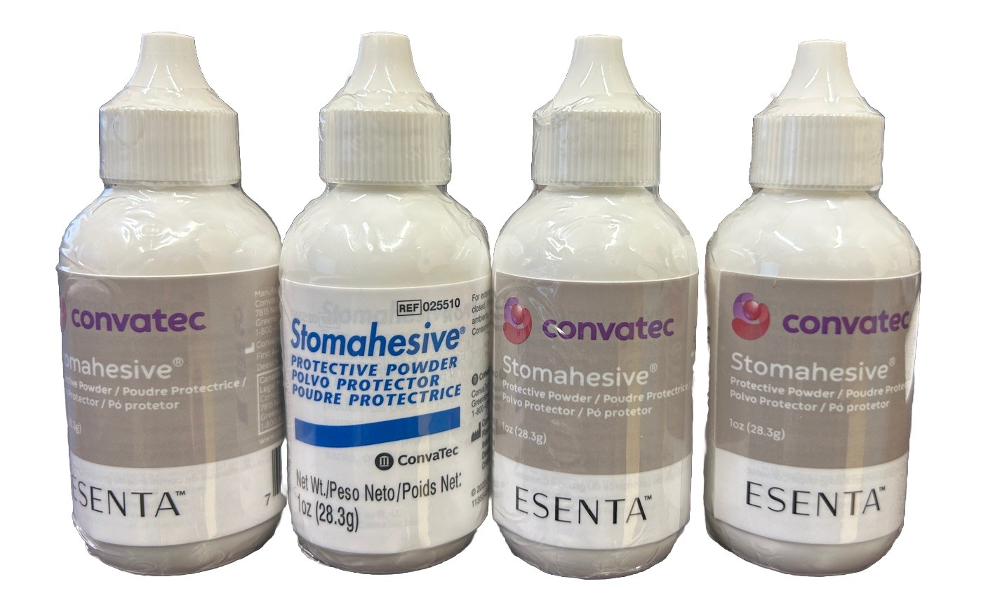 4 Bottles ConvaTec 025510 Stomahesive Protective Powder, 1 oz Exp 2028