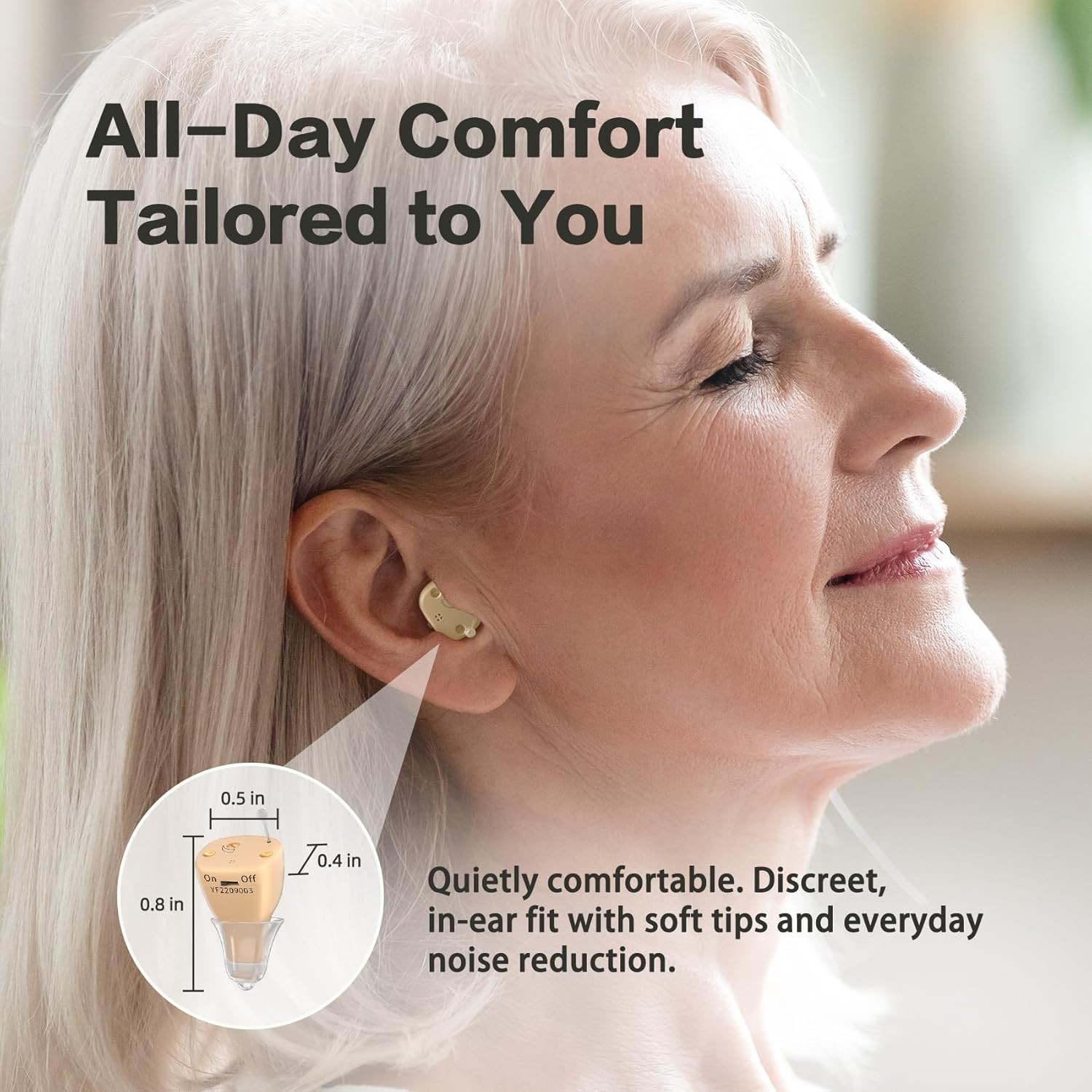 BEVI Rechargeable Hearing Aids for Seniors, Noise Cancellation, OTC Hearing, NEW