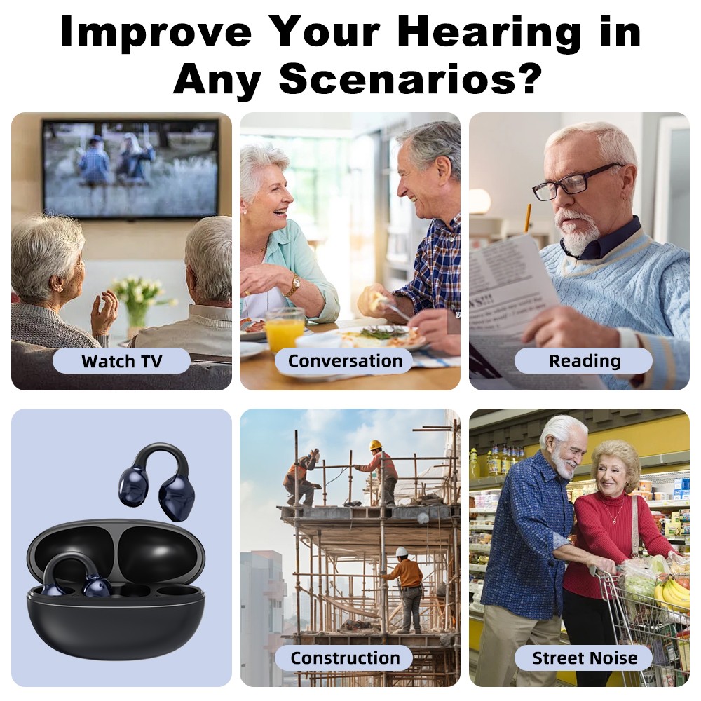 NEW Rechargeable Digital 32 Channels Noise Reduction ITE Ear Clip Hearing Aids