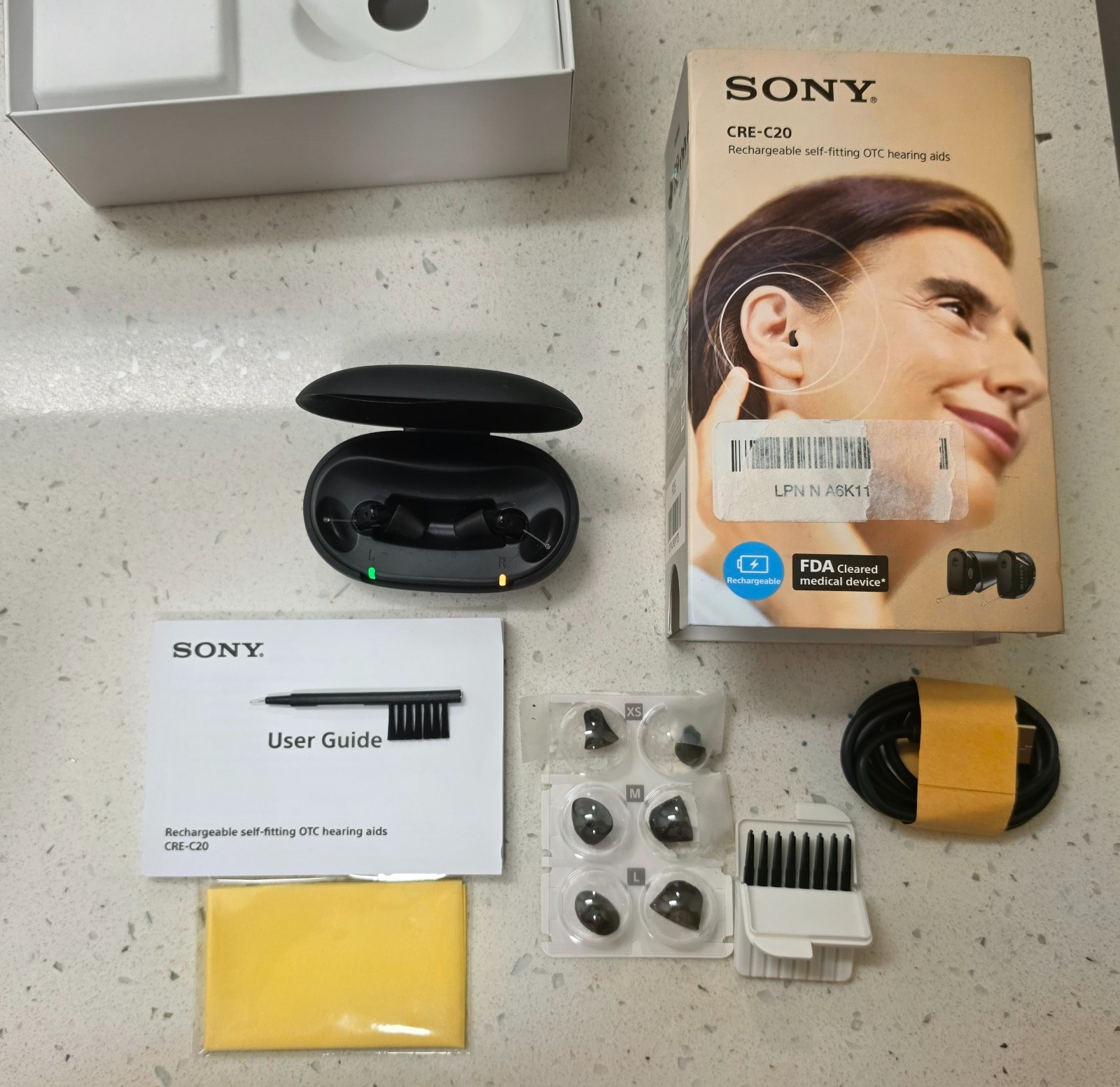 Sony CRE-C20 Self-Fitting OTC Hearing Aids for Mild to Moderate Hearing Loss