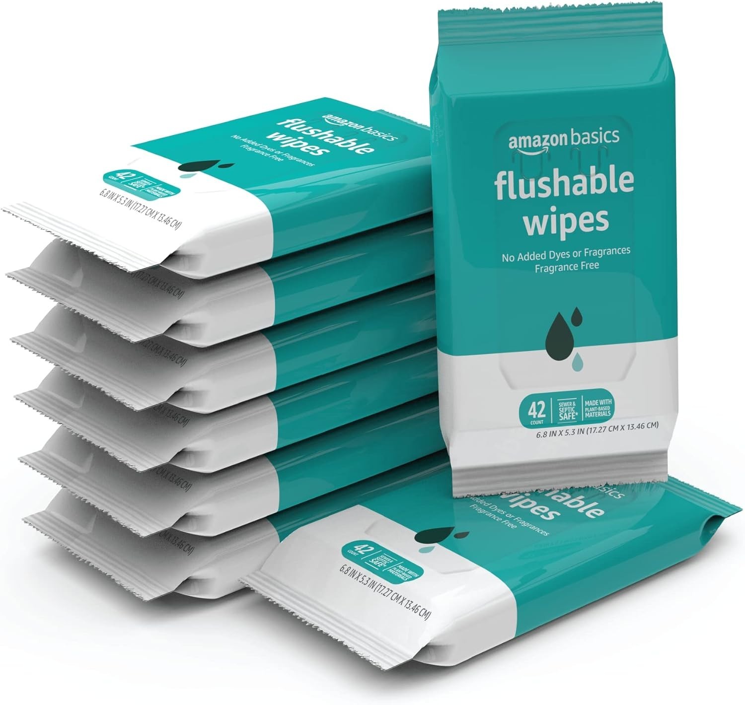 Plant-Based Flushable Wipes – 336 Count Adult Hygiene Essentials, No Fragrance