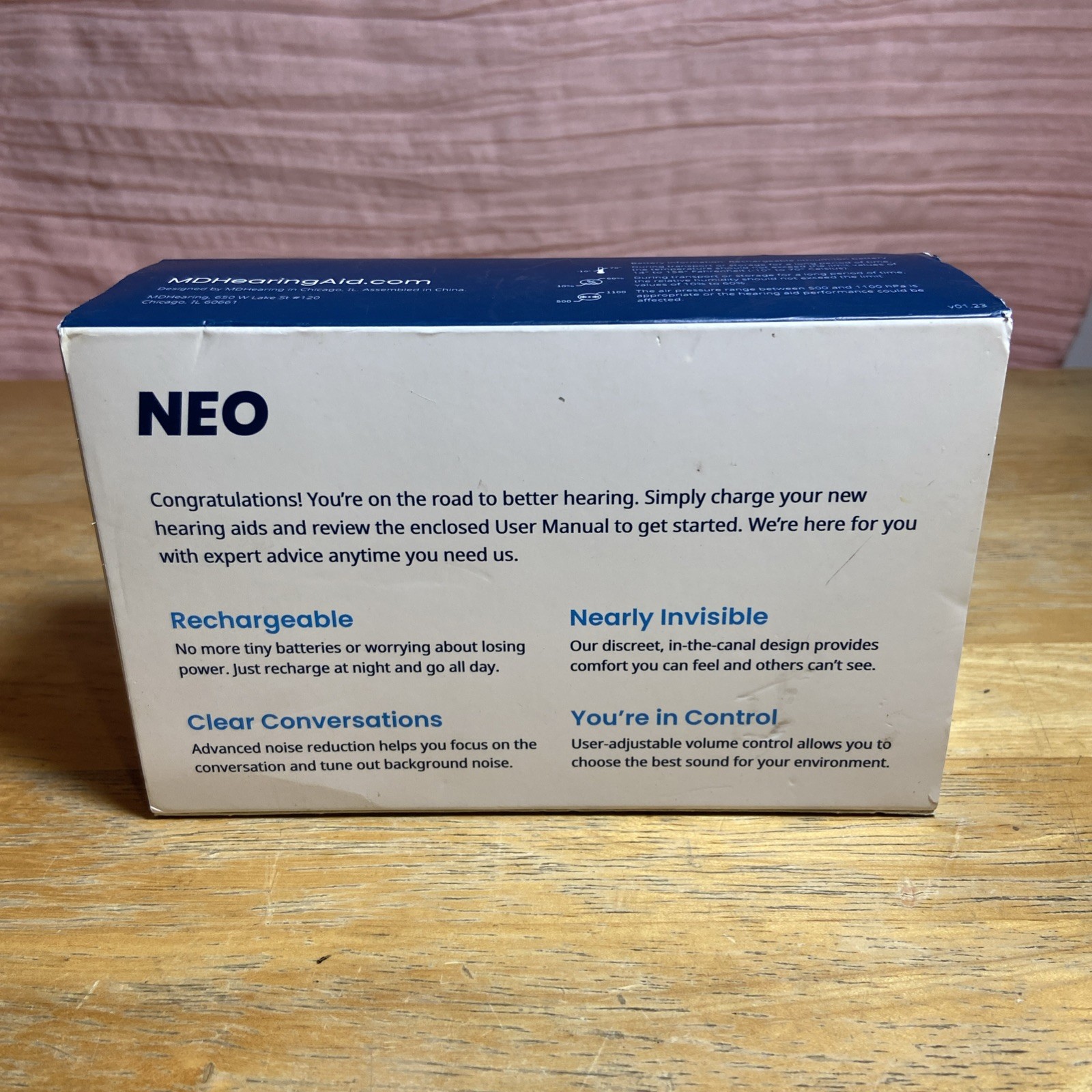 MD Hearing NEO Digital Rechargeable OTC Hearing Aid Series R