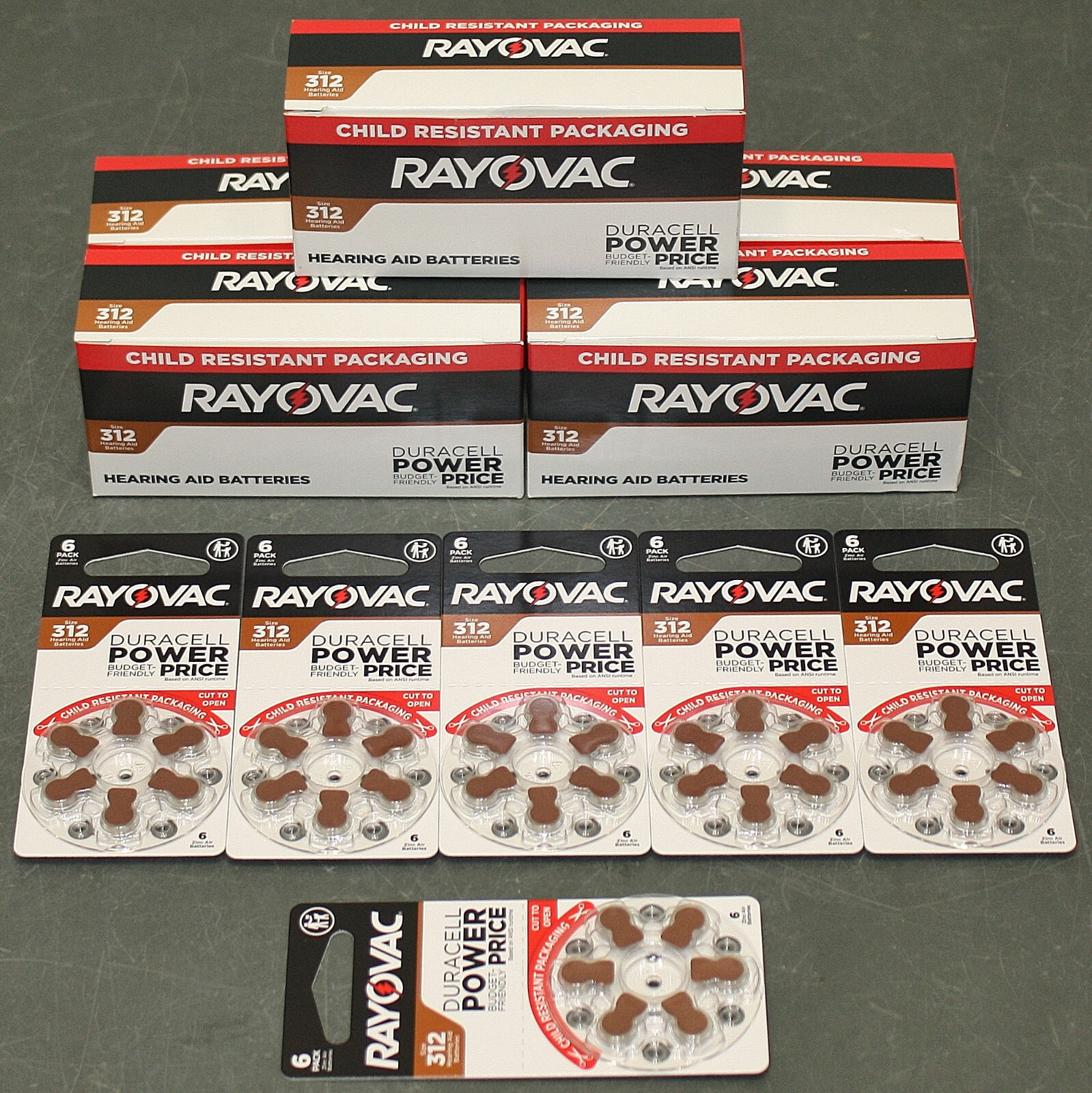 EXPIRES 09/2028 – (216) Rayovac Hearing Aid Batteries 312CR, 312, Zinc Air, 1.4V