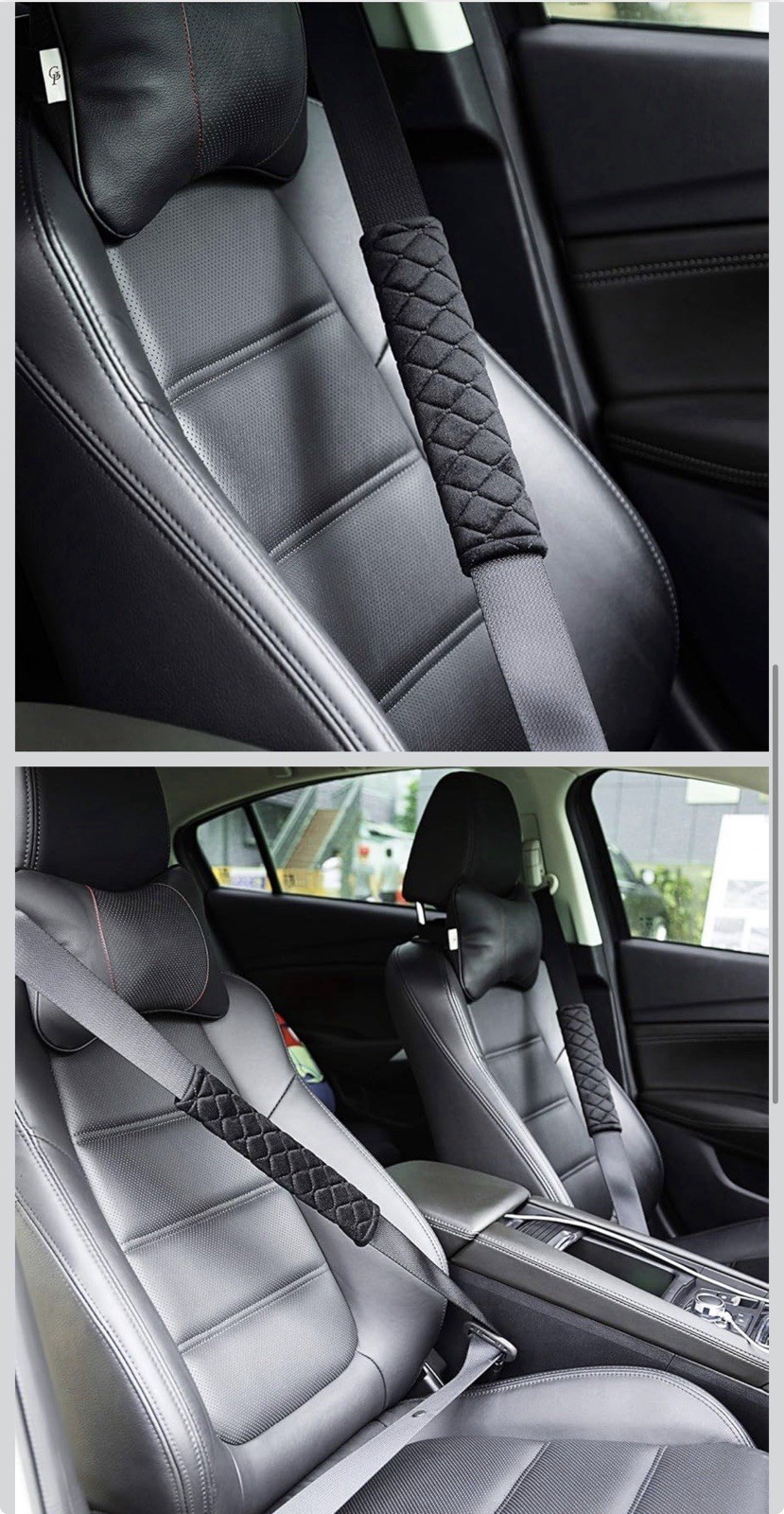 4 Pack Extra Long Safe Belt Pads for Car Seatbelt Protector Soft Comfort Safe Be