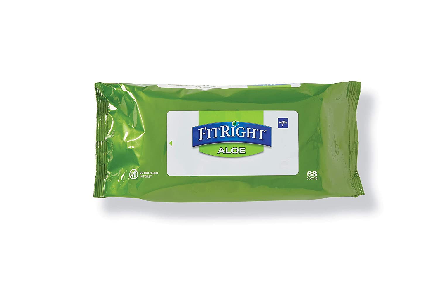FitRight Aloe Personal Cleansing Incontinence Wipes 8 x10 inch, White, 12 Pack!✅