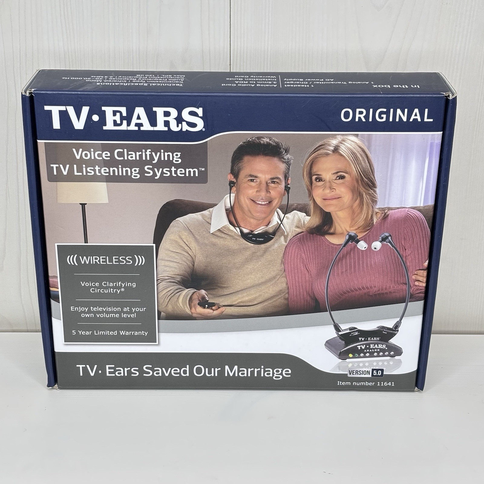 TV Ears Original Voice Clarifying TV Listening System Wireless Analog 5.0 11641